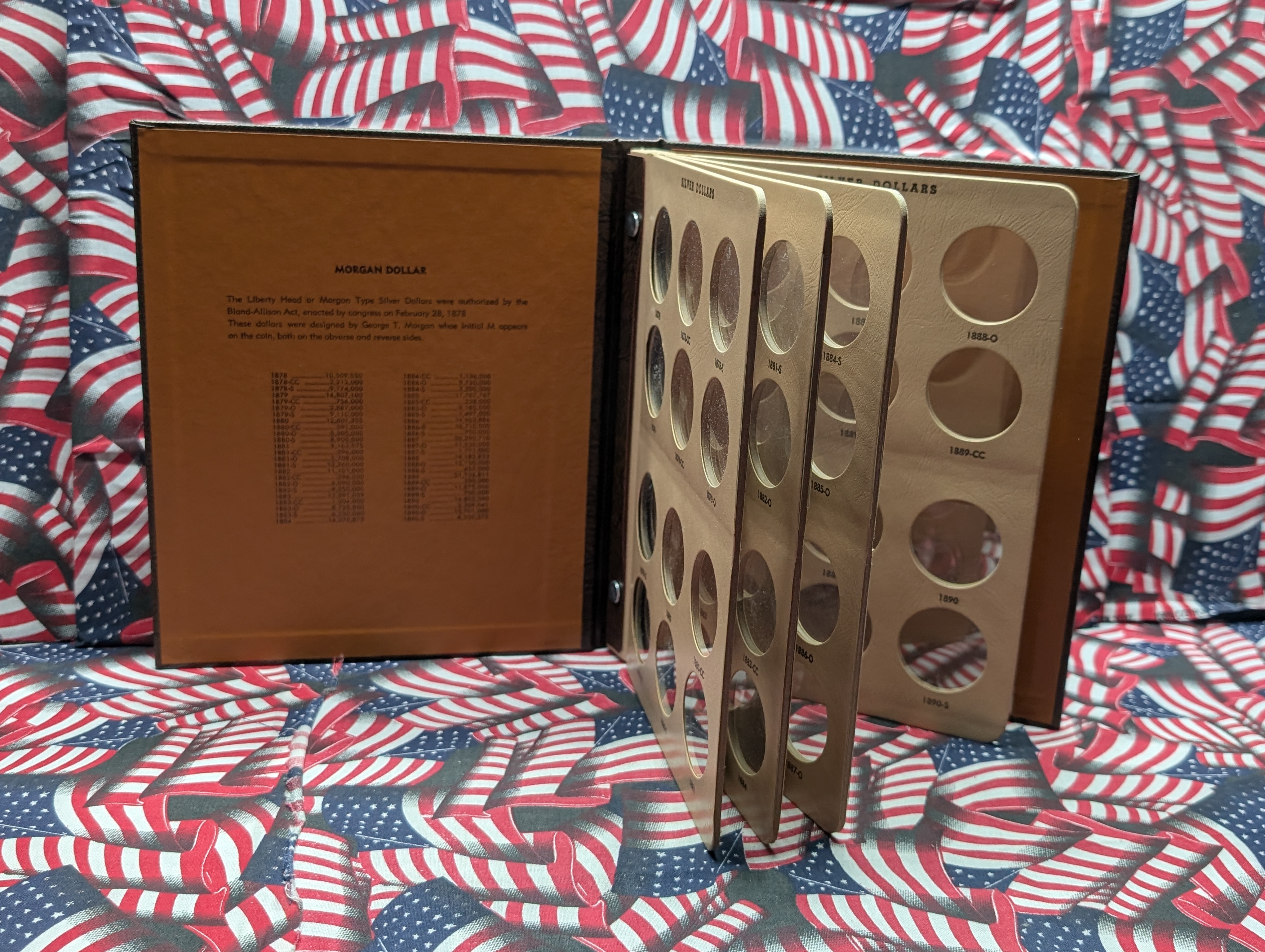 *EMPTY* 1878-1890 Morgan Silver Dollar DANSCO Album - No Coins