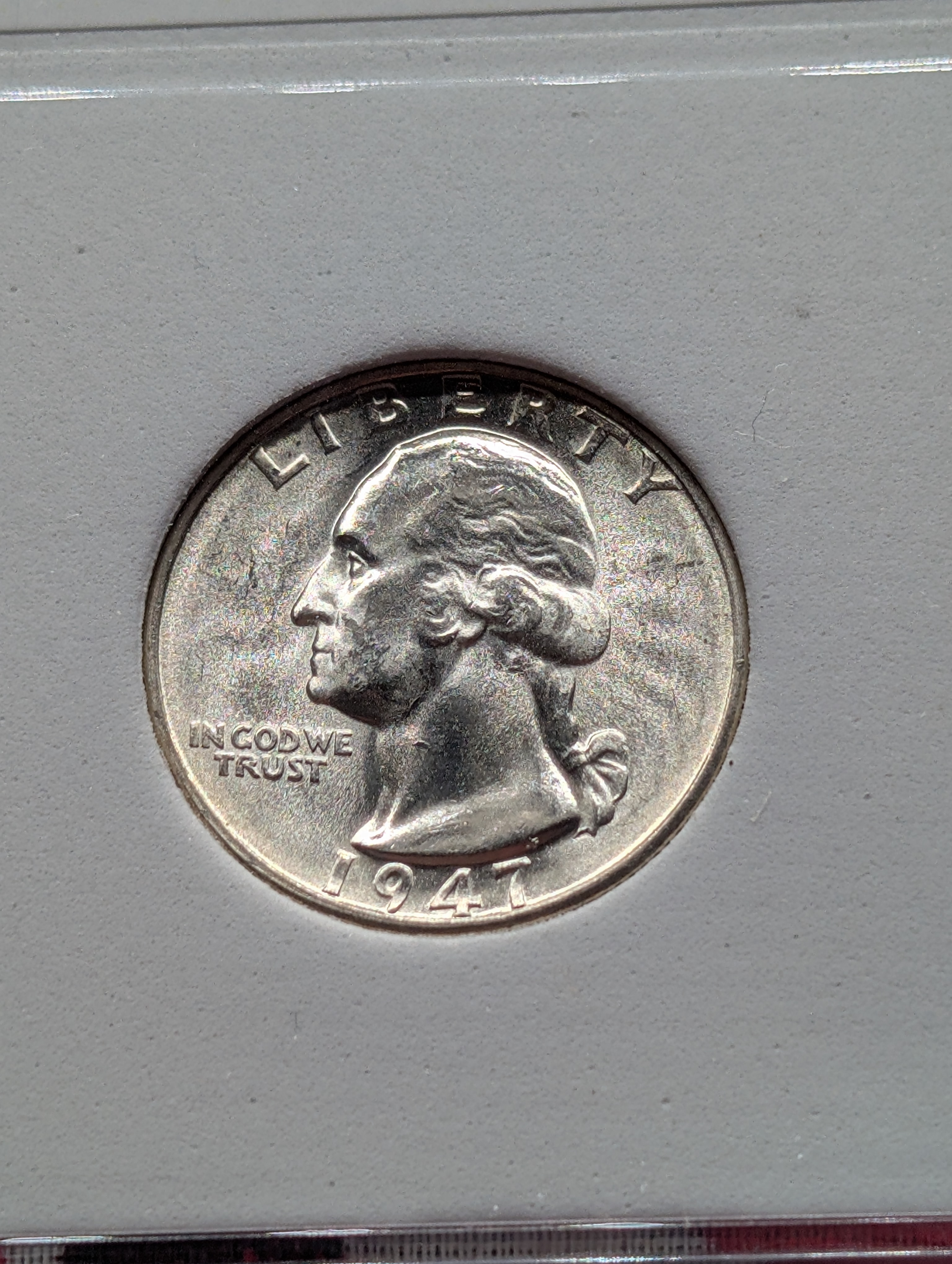 1947-S Washington 90% Silver Quarter - NCG MS68