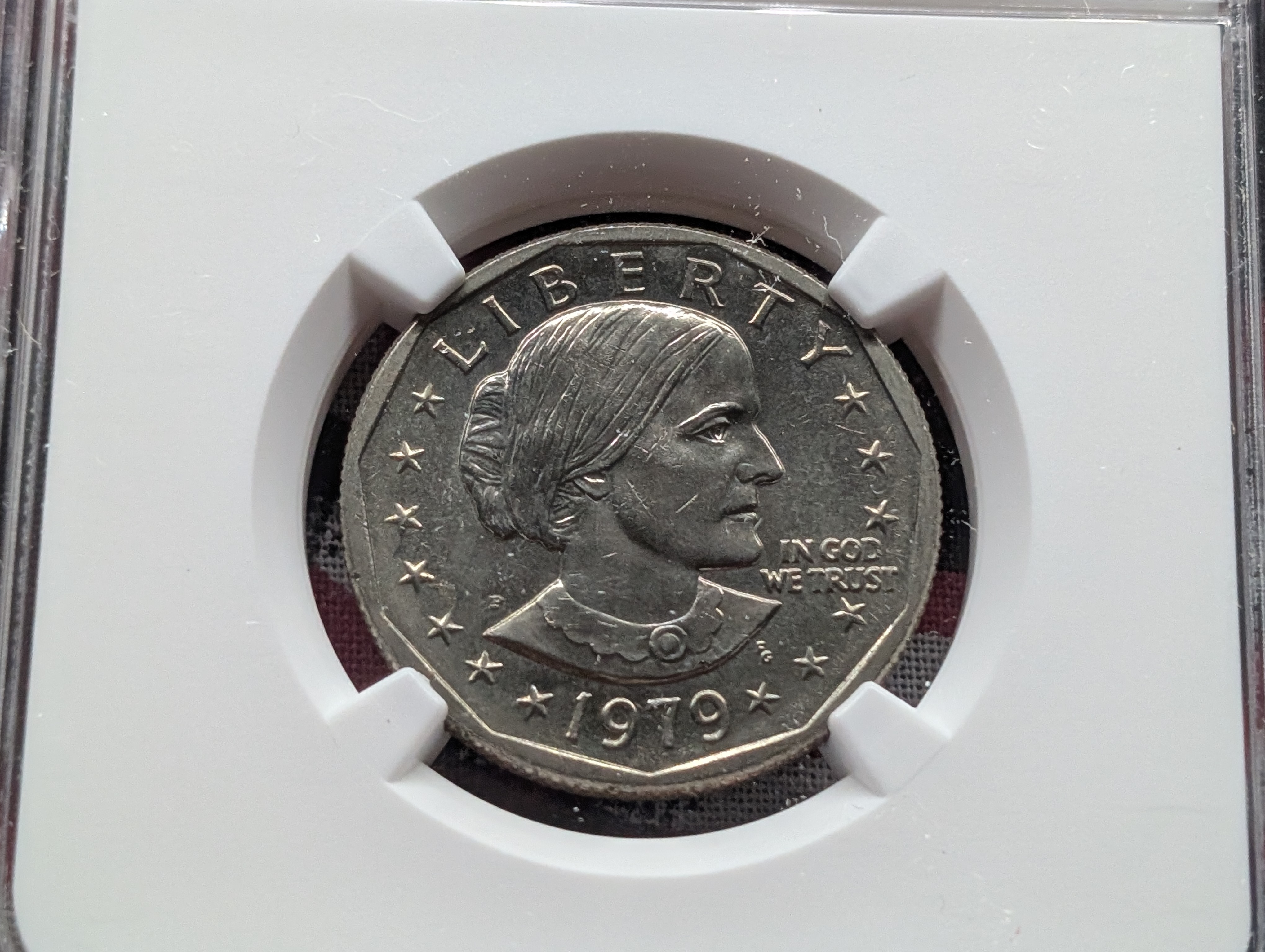 1979-P Narrow Rim Susan B. Anthony Dollar - NGC MS66