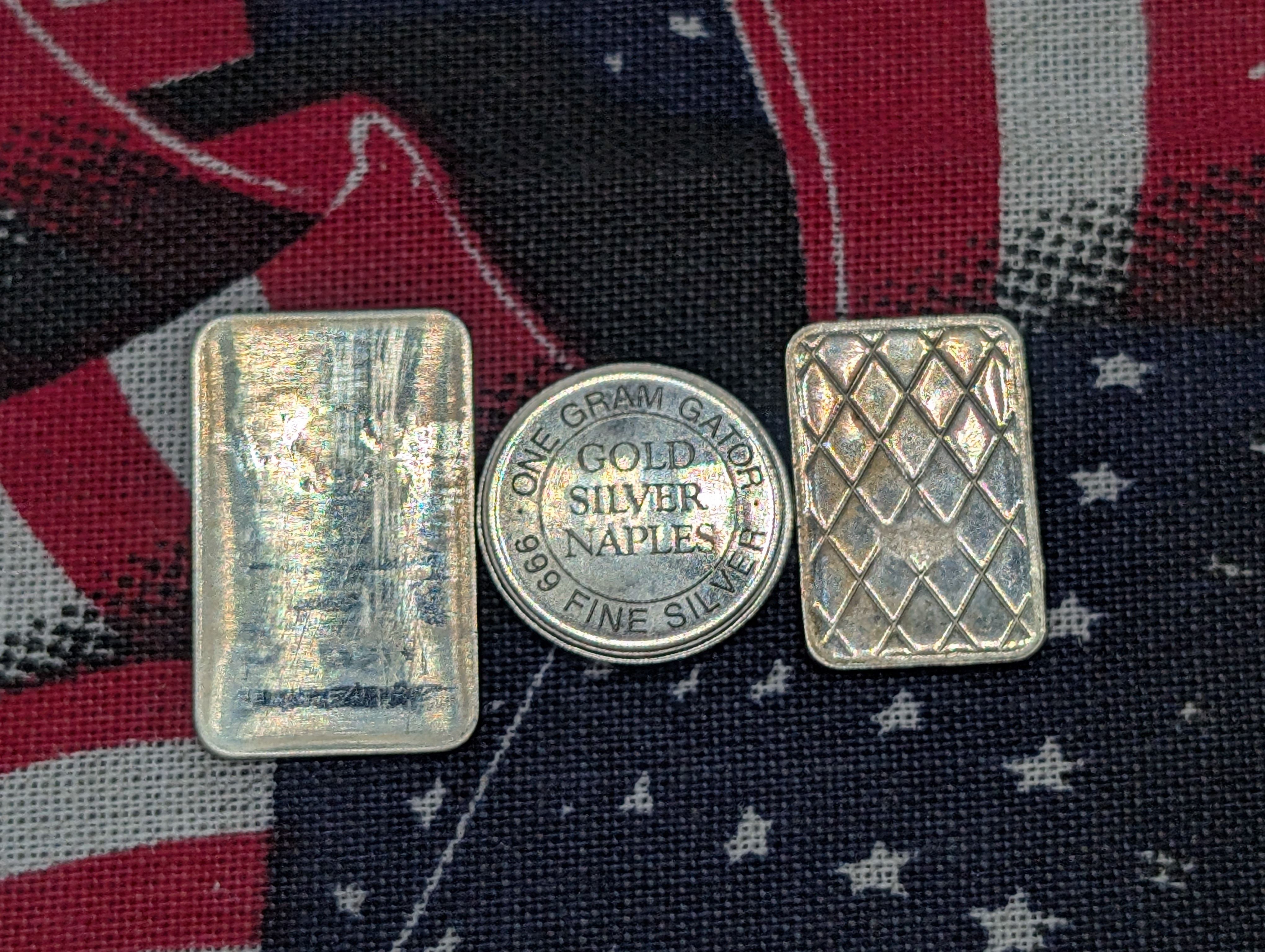Collection of (5) Grams .999 Fine Silver