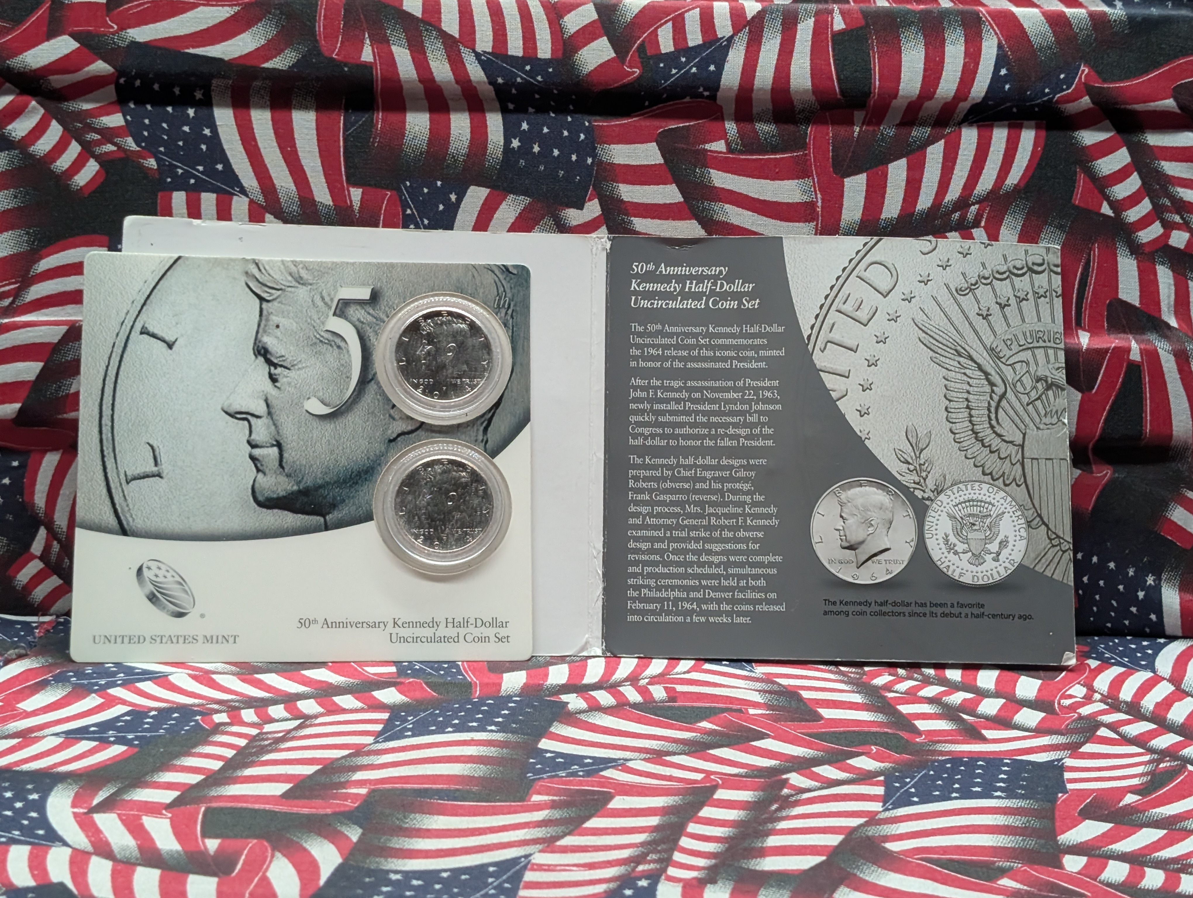 2014-P&D 50th Anniversary Kennedy Half Dollars 2-Coin Uncirculated Set