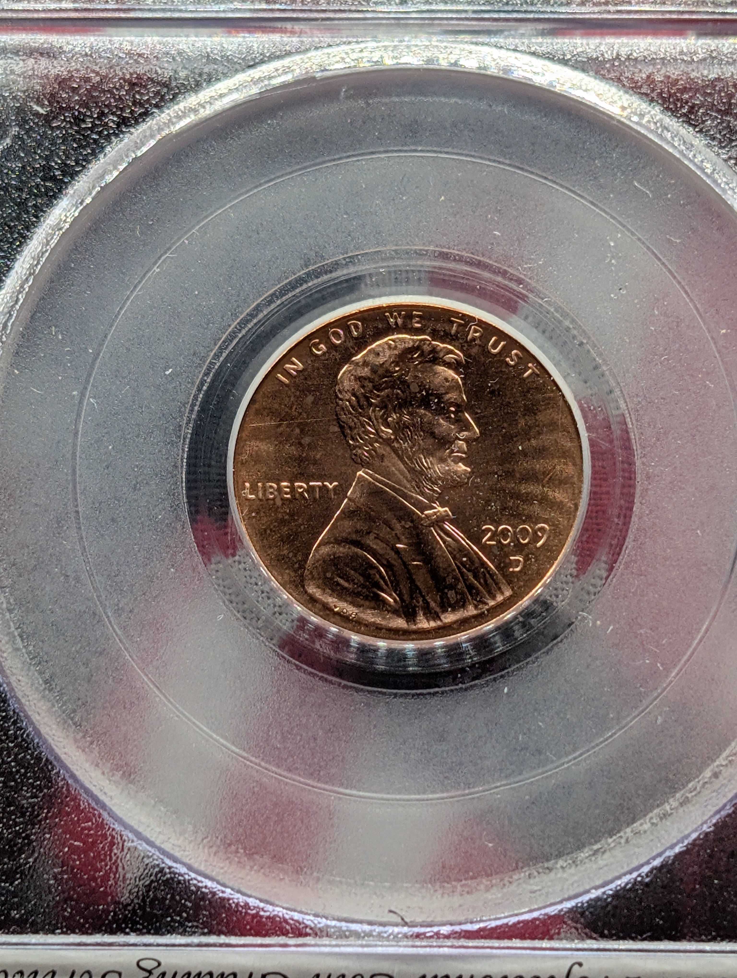 2009-D Lincoln Professional Life 1st Day of Issue Cent - PCGS MS66 RD