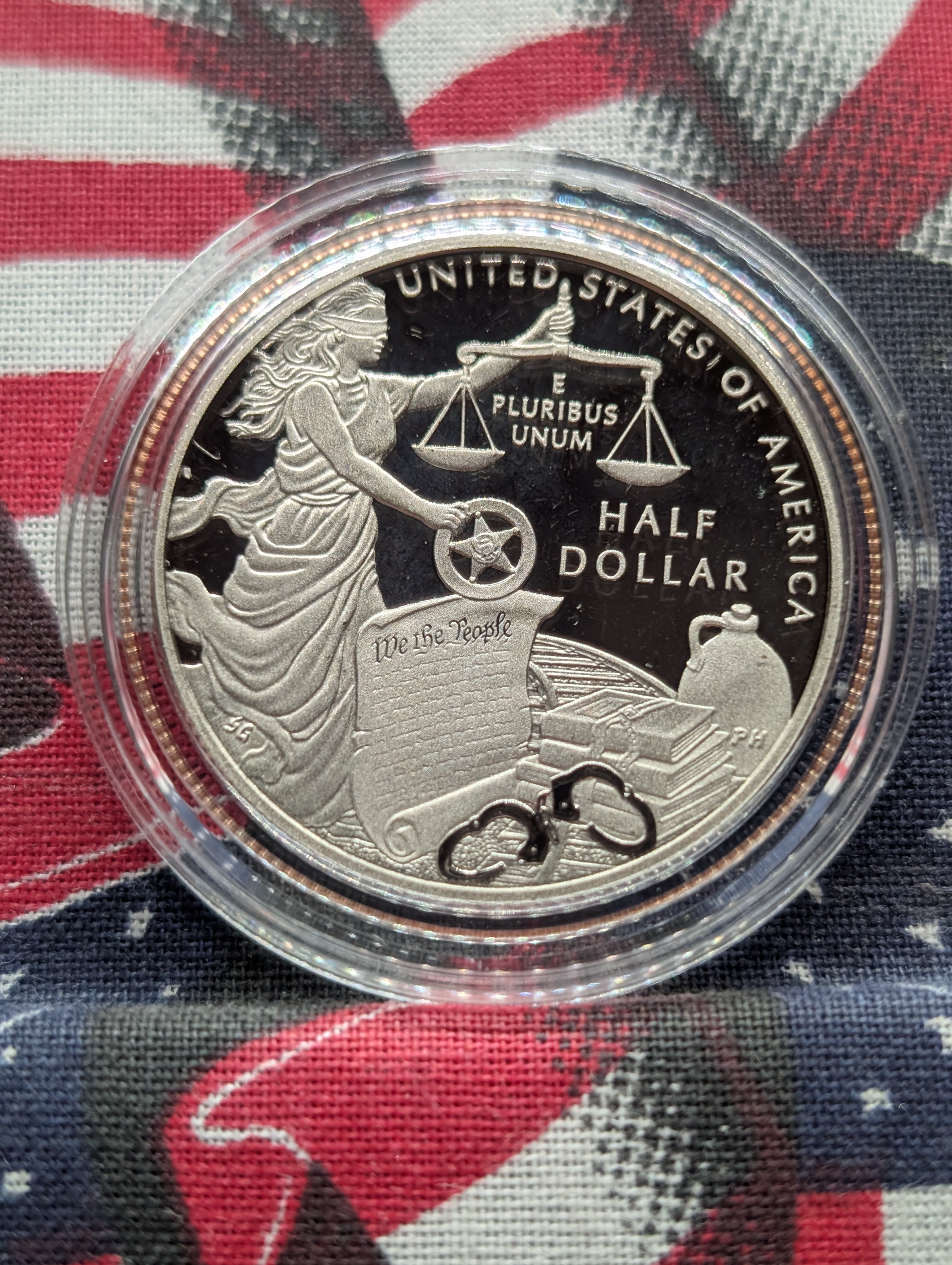 2015-S PROOF U.S. Marshals 225th Anniversary Commemorative Half-Dollar W/ Box & COA