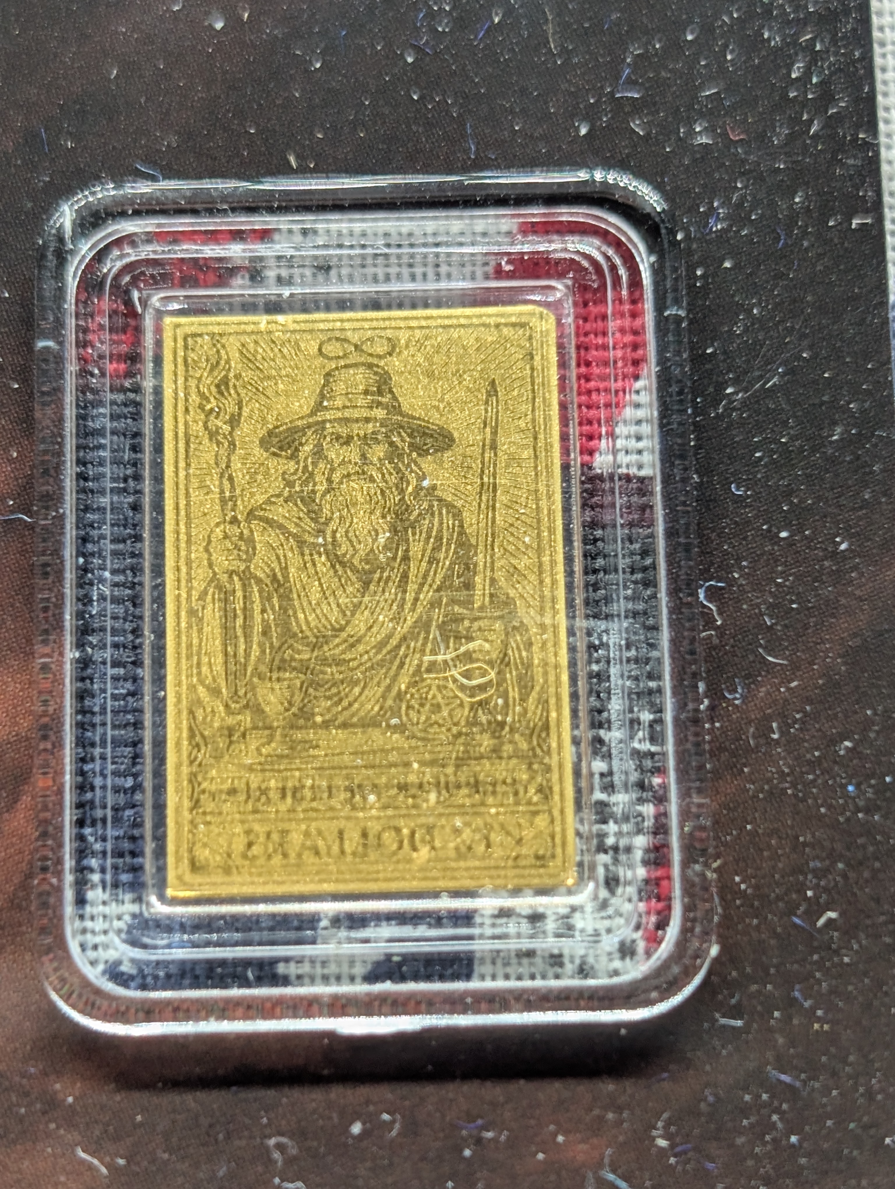 Liberia 1/1000 Troy Oz. .9999 Fine Gold "The Magician" Bar, In Assay Card