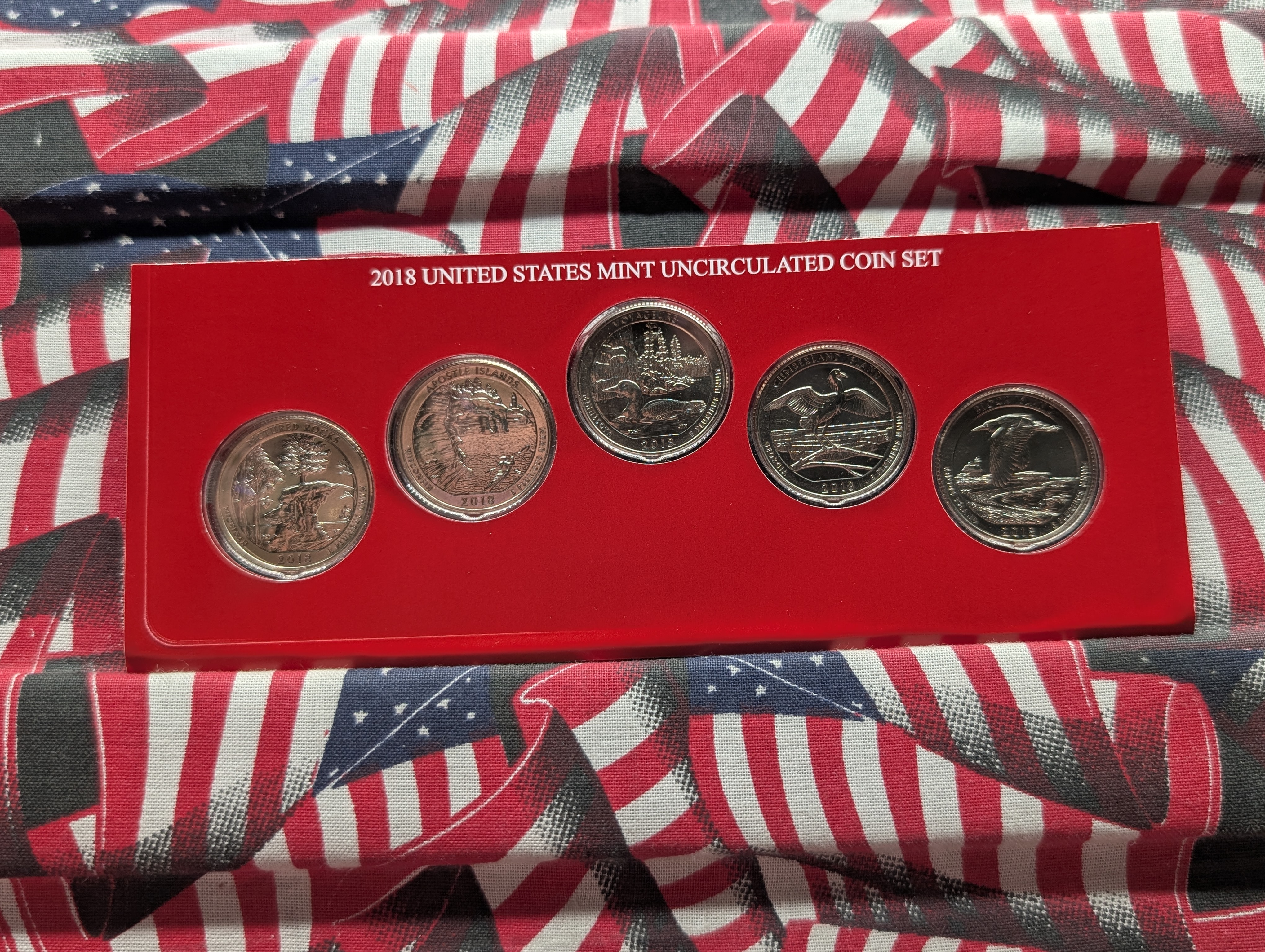 2018-D United States Mint 5-Coin Uncirculated Quarter Set