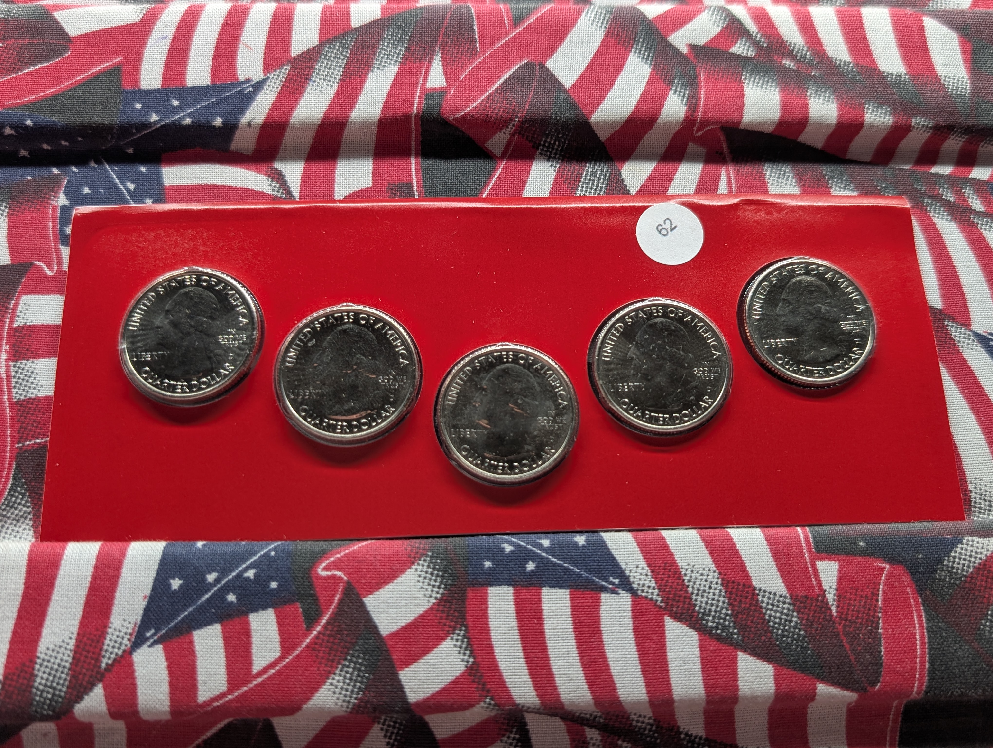 2018-D United States Mint 5-Coin Uncirculated Quarter Set