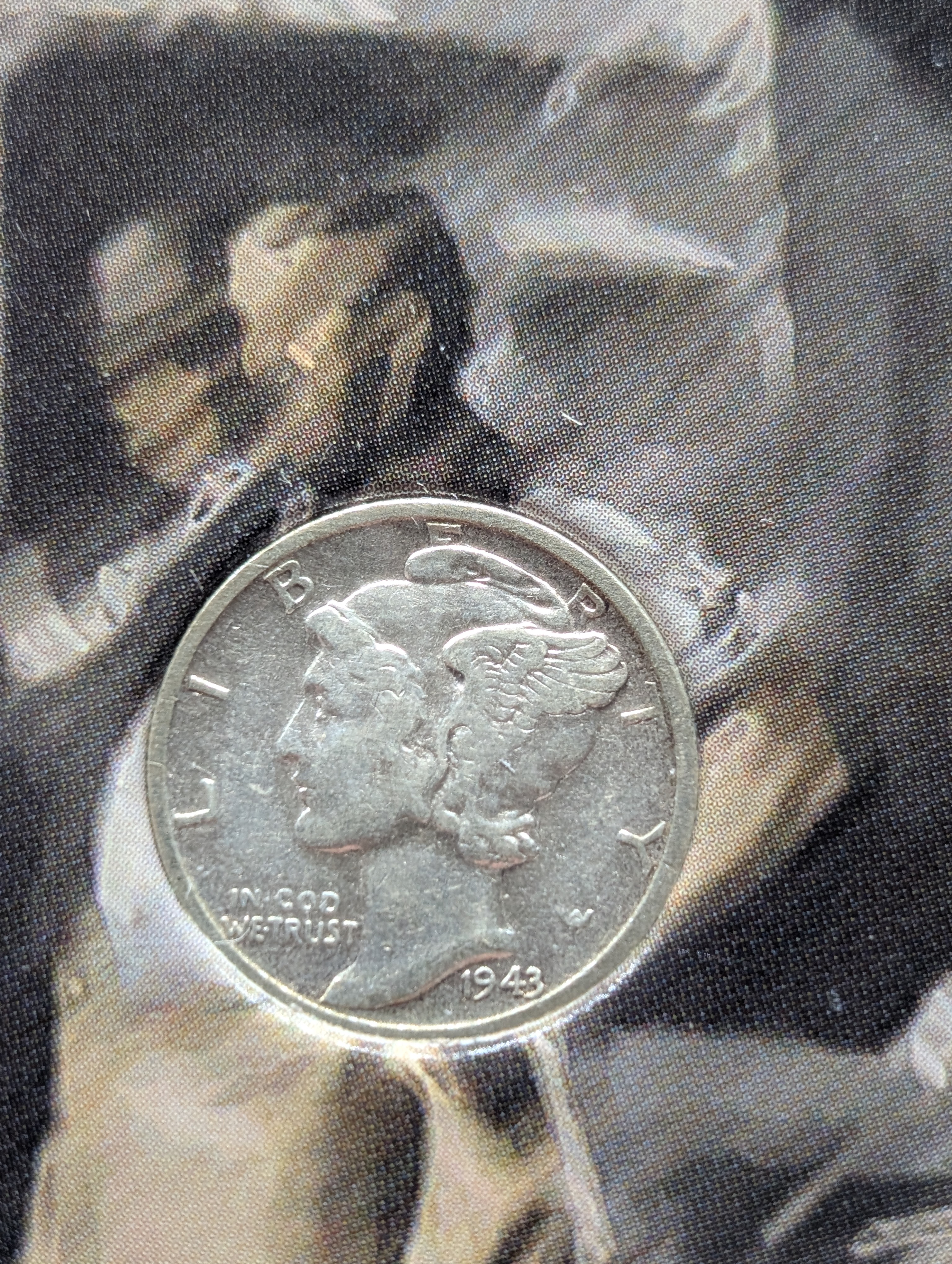 "Cherished American Dimes" 2-Coin Set - Includes 1912 SILVER Barber Dime & 1943 Mercury Dime - Both Are 90% Silver