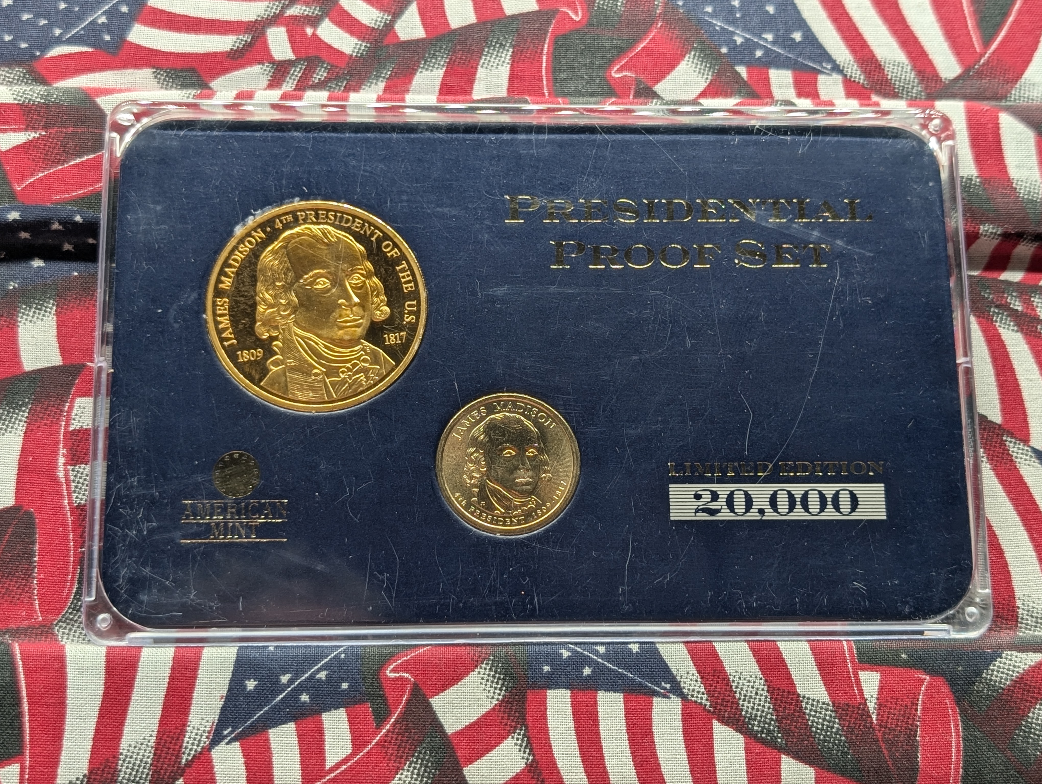 2007 James Madison Presidential Dollar & Medal Proof Set - Limited To 20,000