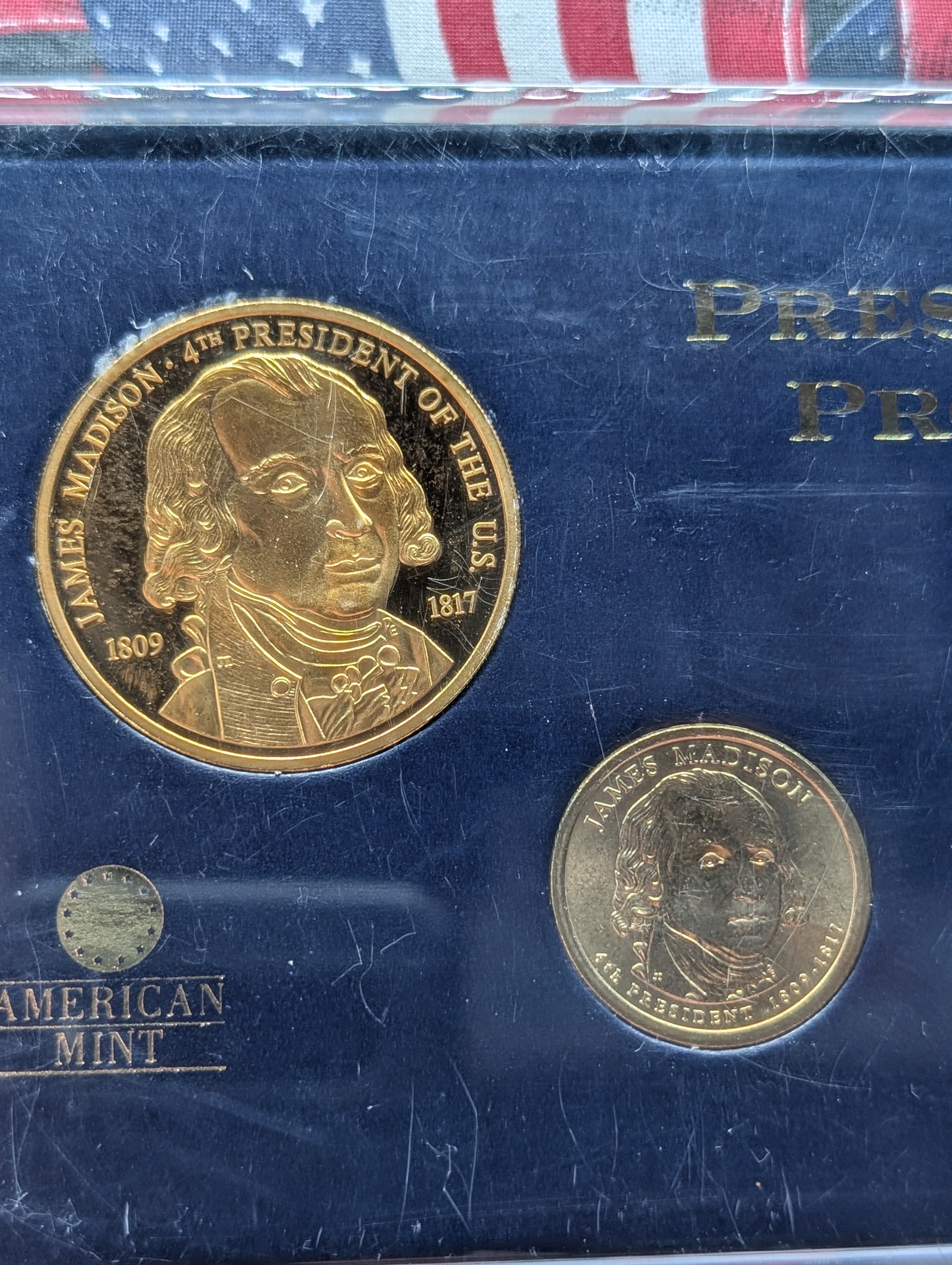 2007 James Madison Presidential Dollar & Medal Proof Set - Limited To 20,000