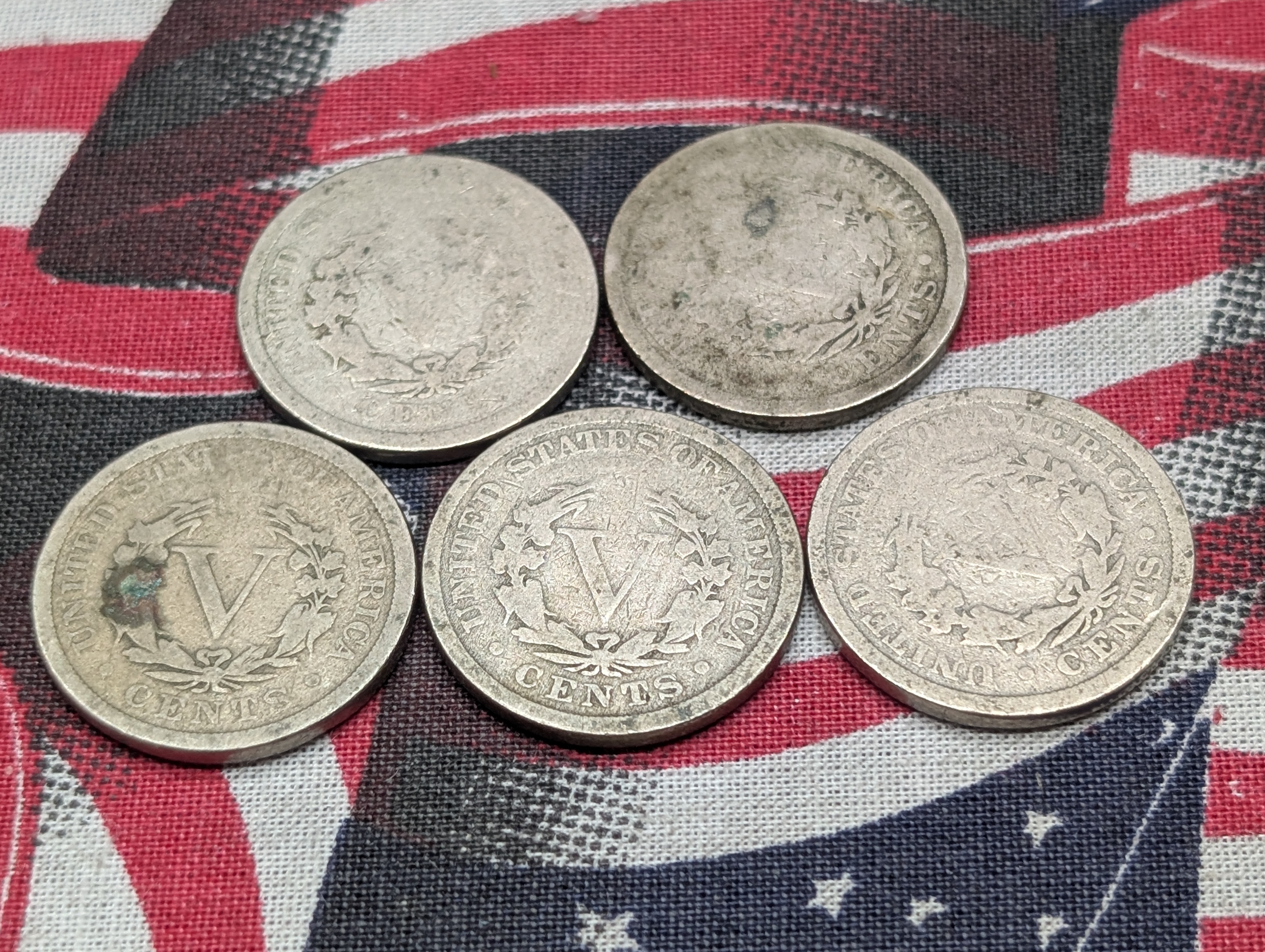1891, 1892, 1893, 1894 and 1895 Liberty Head V-Nickels