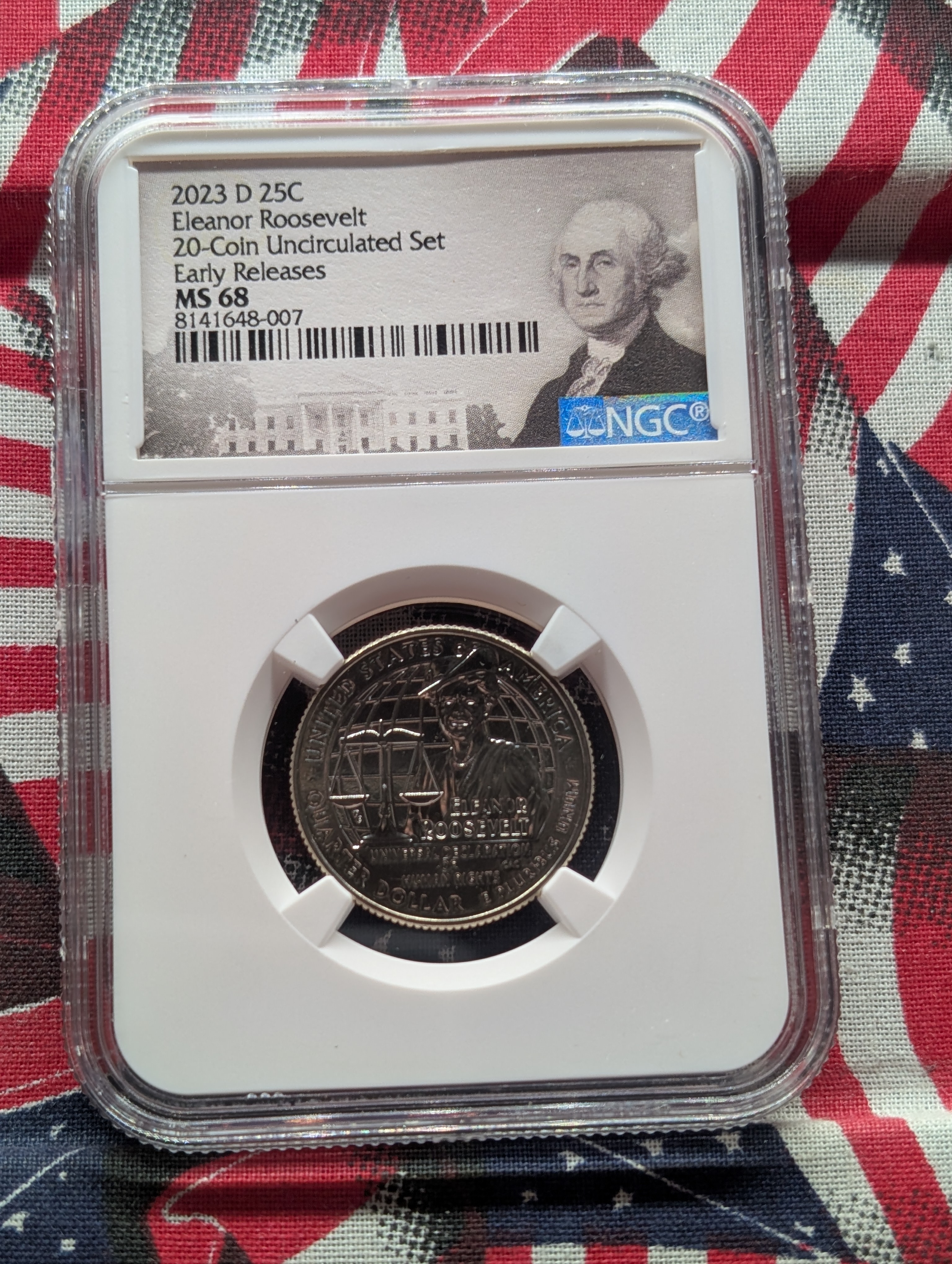 2023-D Eleanor Roosevelt Quarter - NGC MS68 Early Release