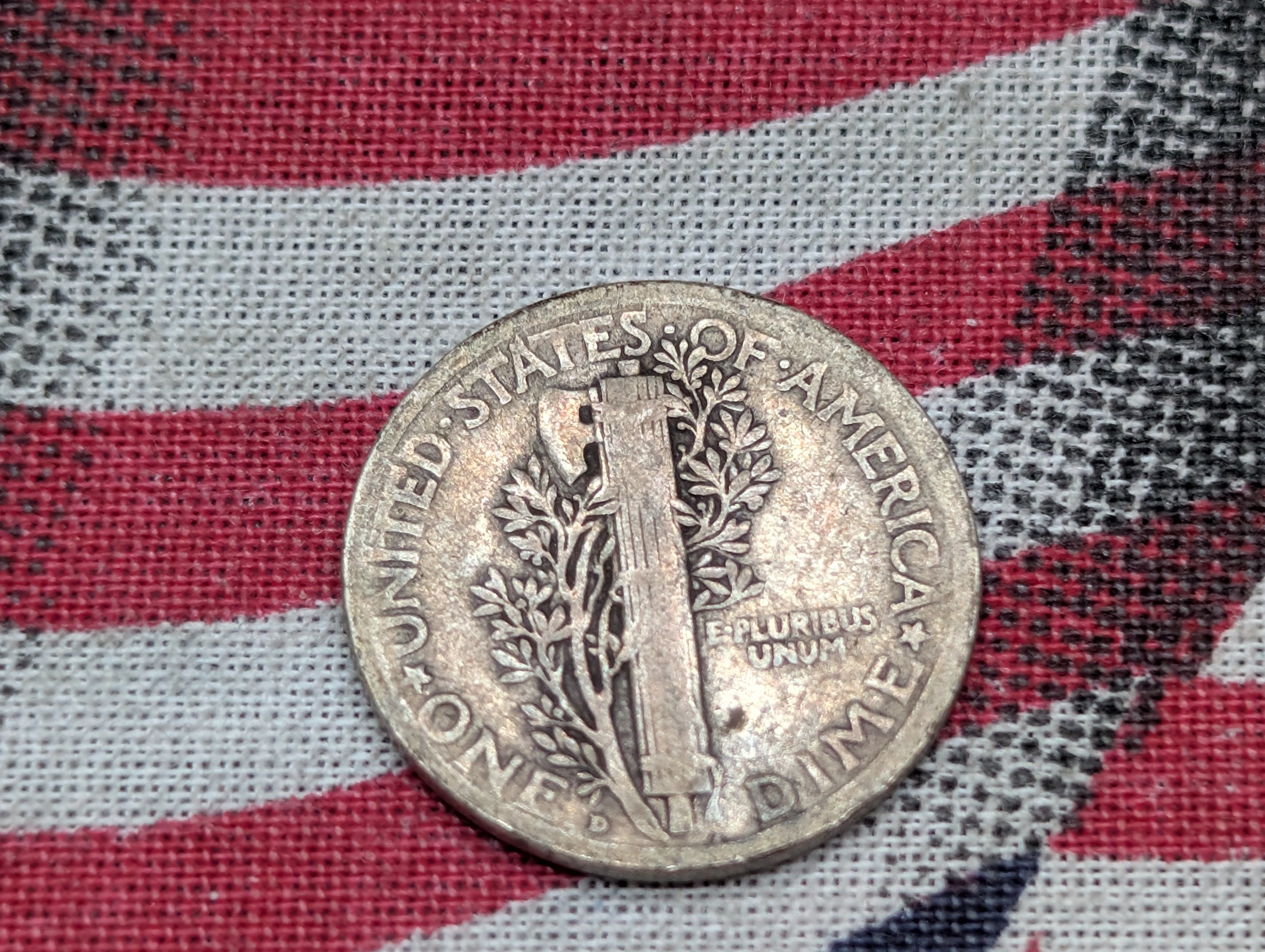 1919-D Mercury 90% Silver Dime