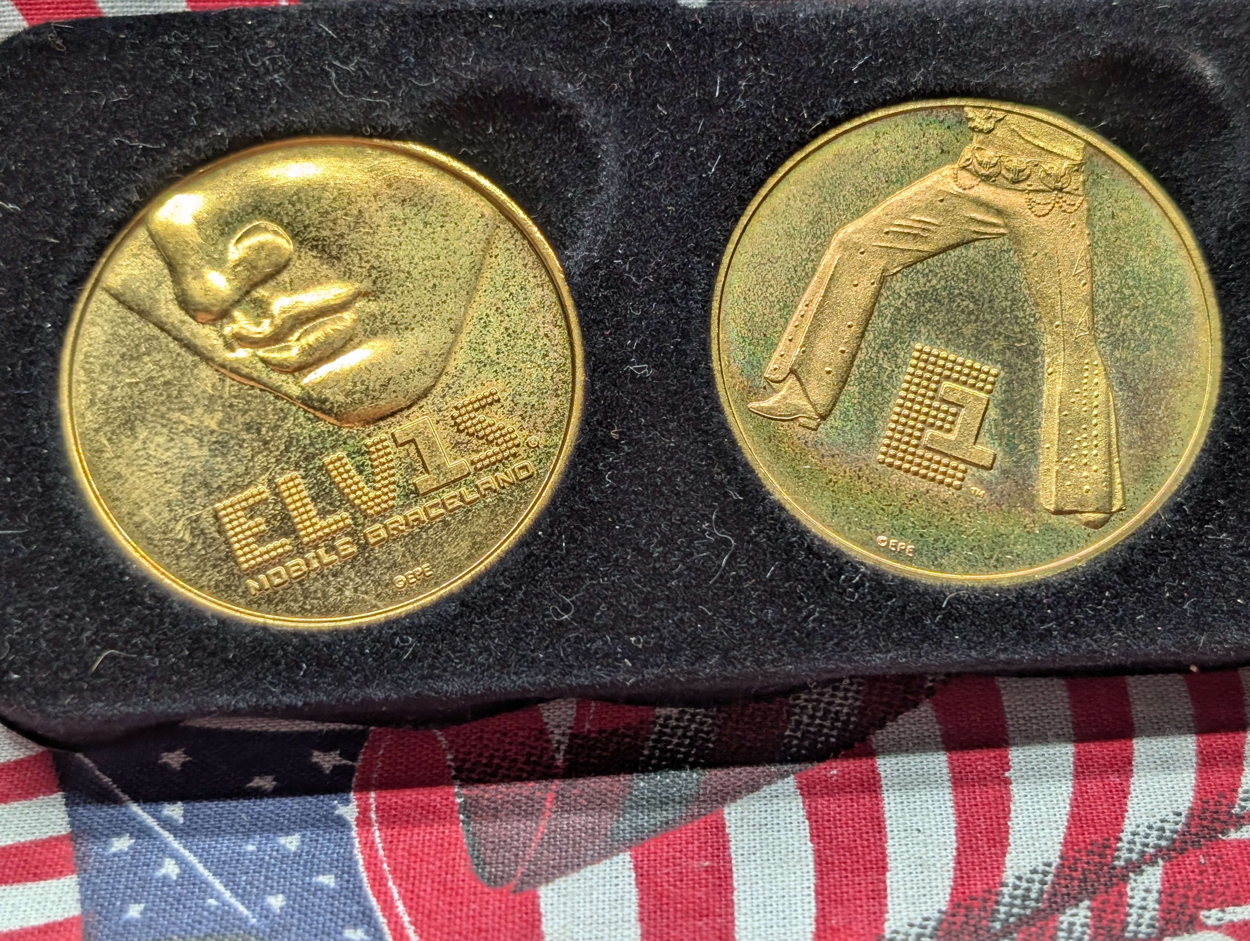 Harrah Elvis Presley Brass Medal Set - Includes 4 Brass Medals
