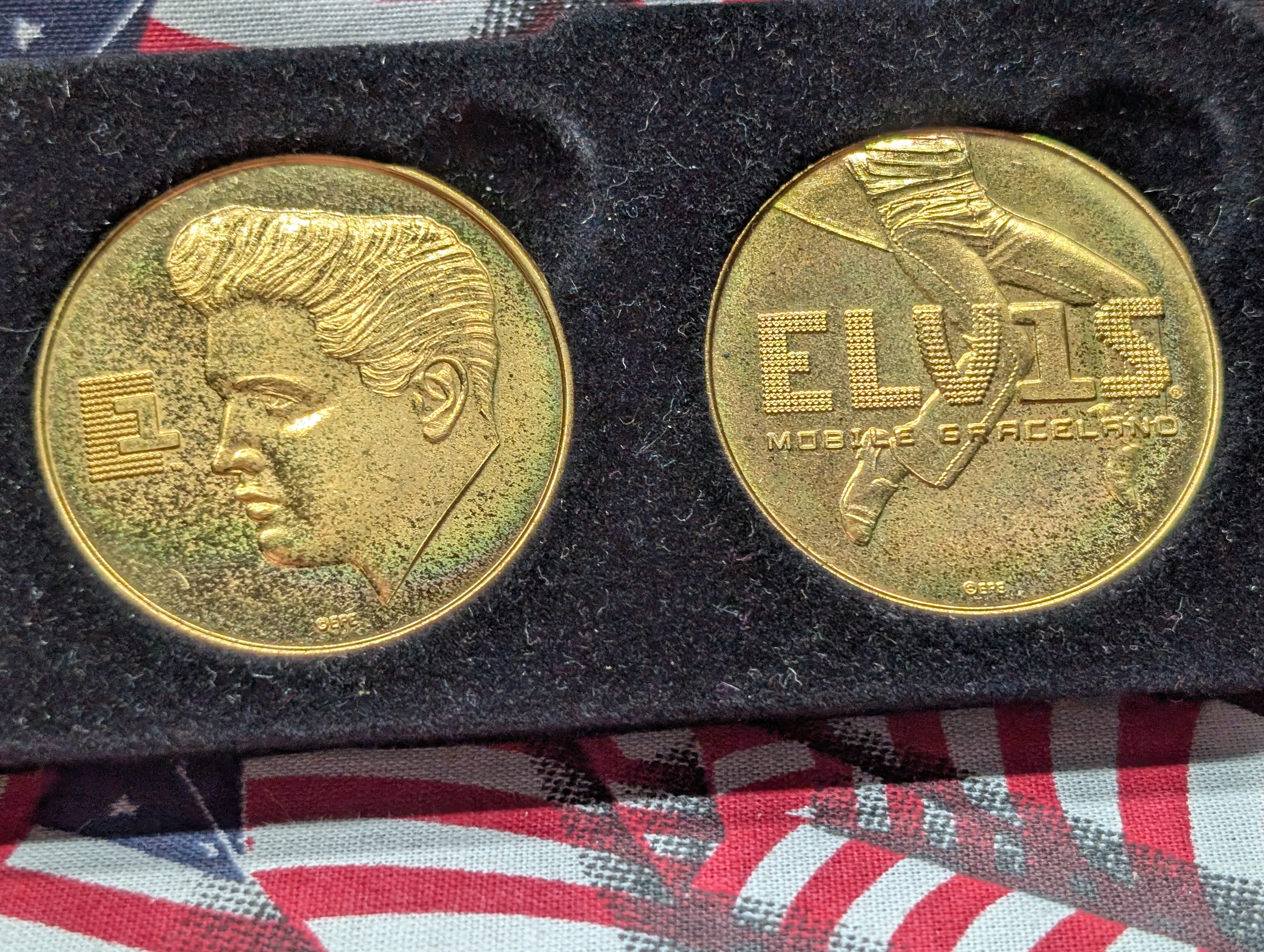 Harrah Elvis Presley Brass Medal Set - Includes 4 Brass Medals
