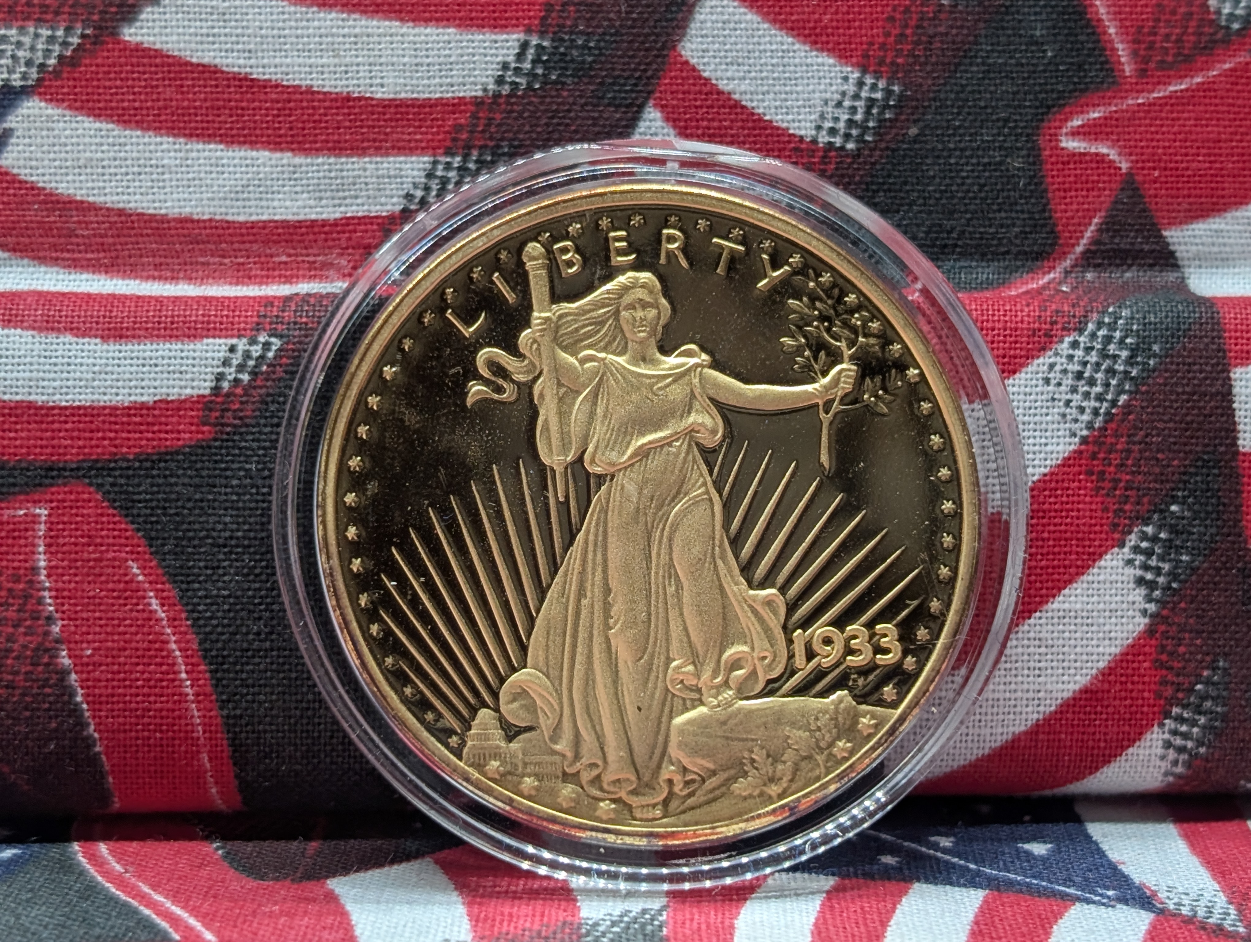 1 Oz. Copper Round Designed to Look Like a 1933 Saint Gaudens Double Eagle Coin