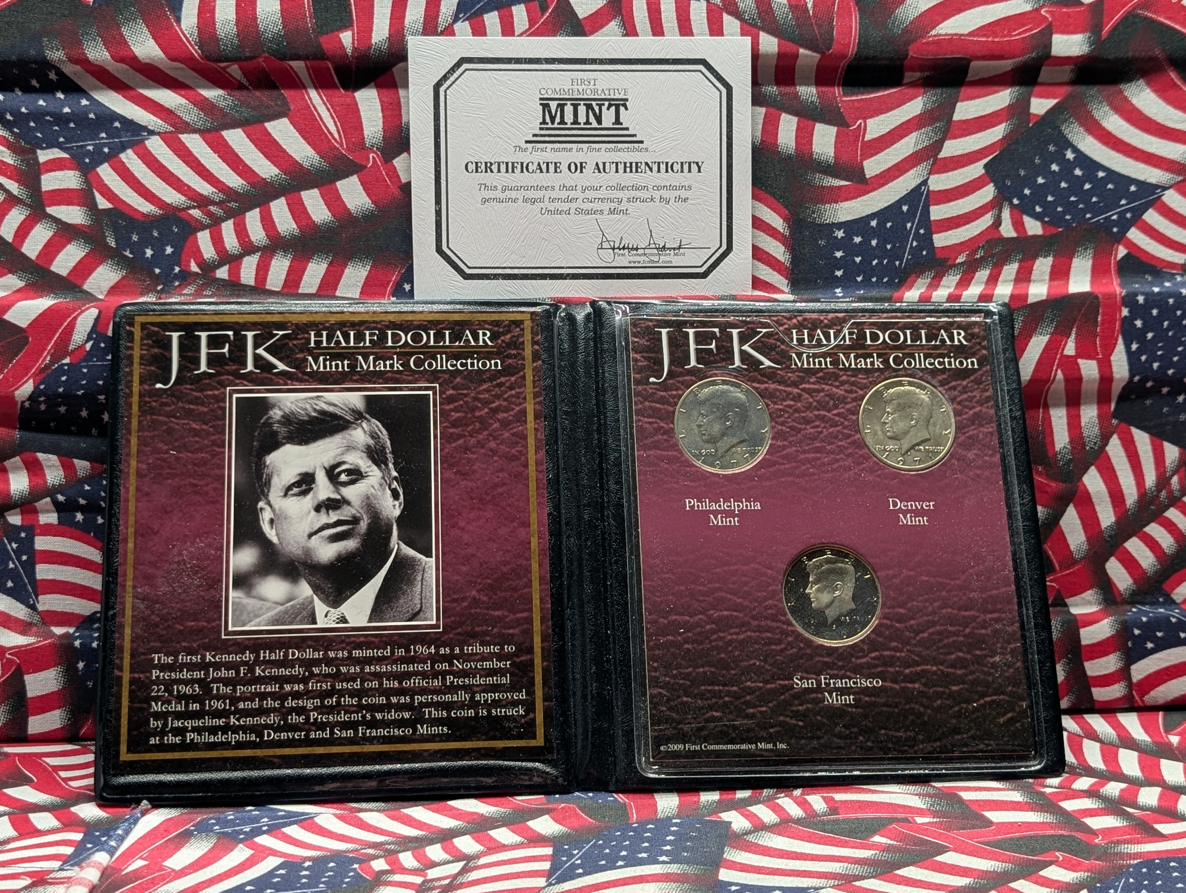 John F. Kennedy Half Dollar Mint Mark Collection 3-Coin Set - Includes Proof!!