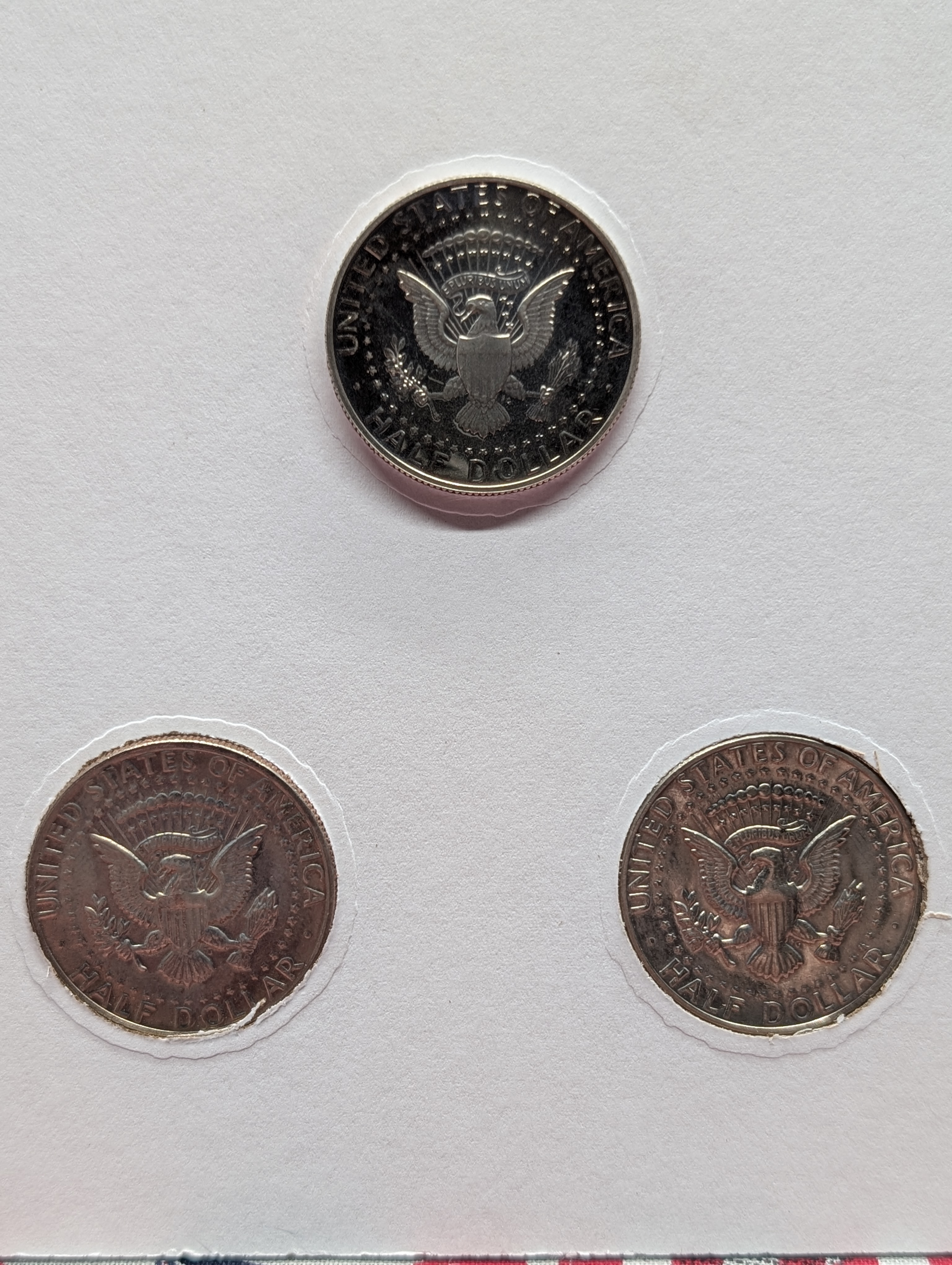 John F. Kennedy Half Dollar Mint Mark Collection 3-Coin Set - Includes Proof!!