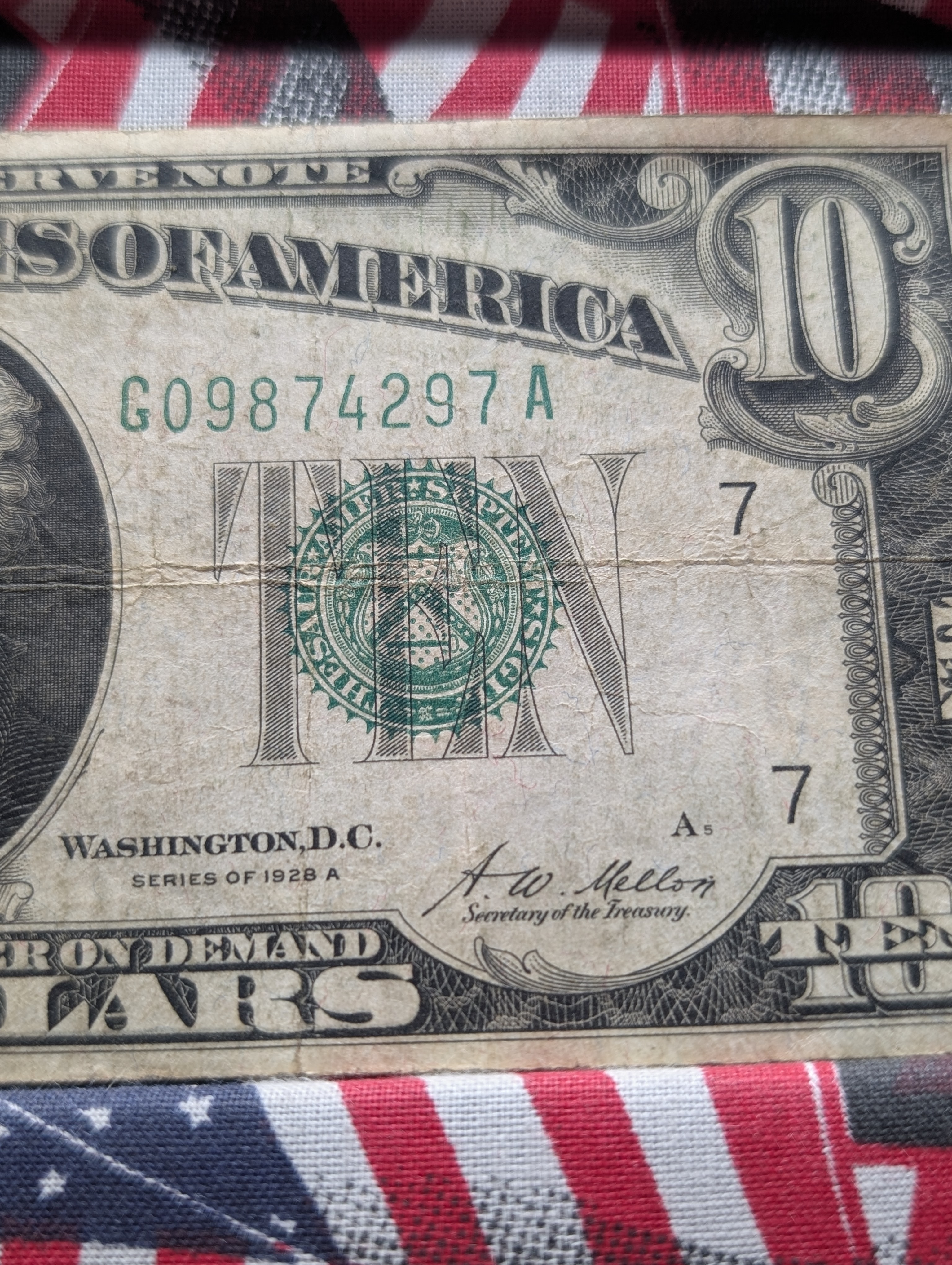1928 A Series $10 Federal Reserve Note