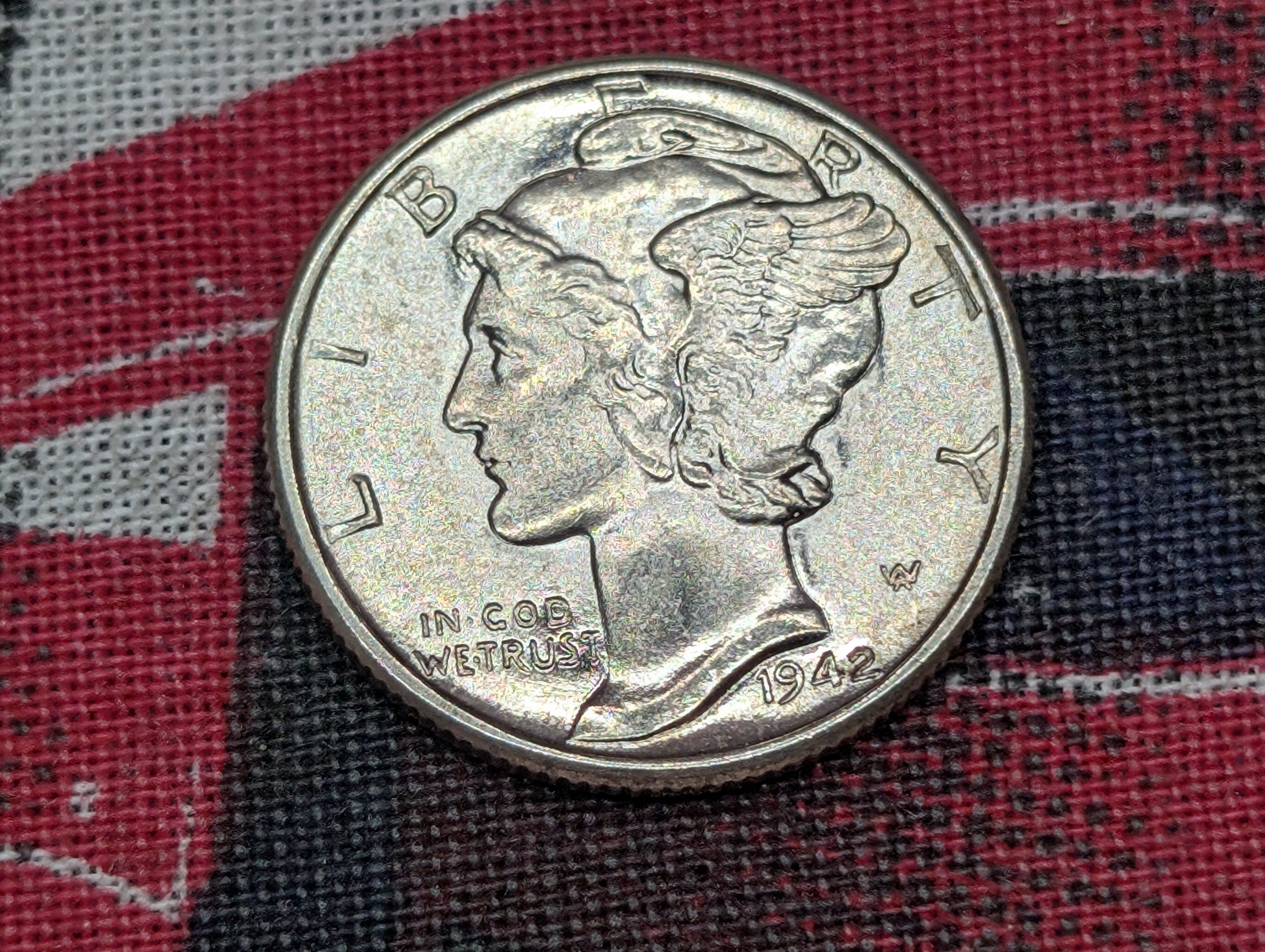 1942-P Mercury 90% Silver Dime