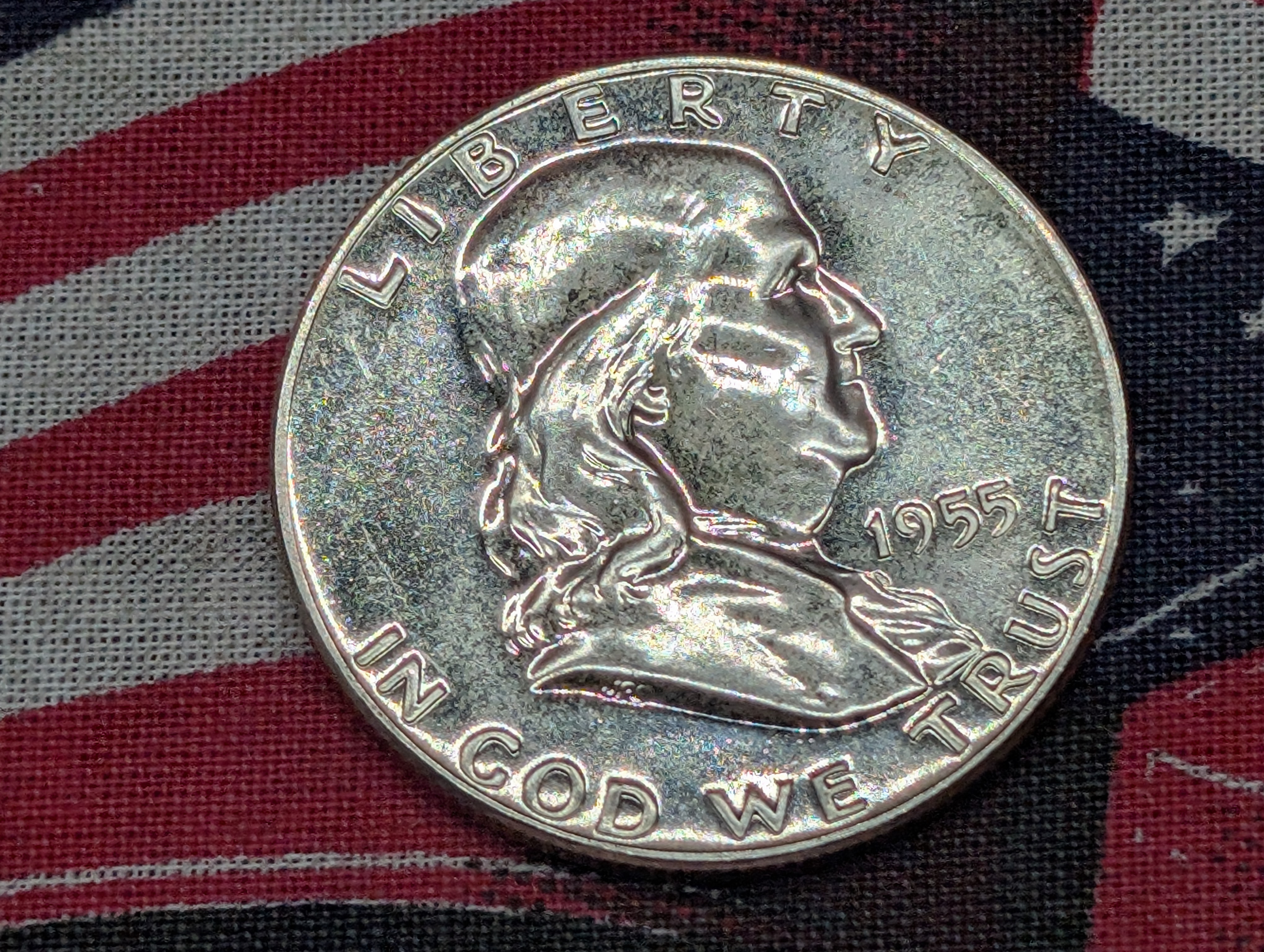 1955 PROOF Franklin 90% SILVER Half-Dollar - Scarce Date Proof!!