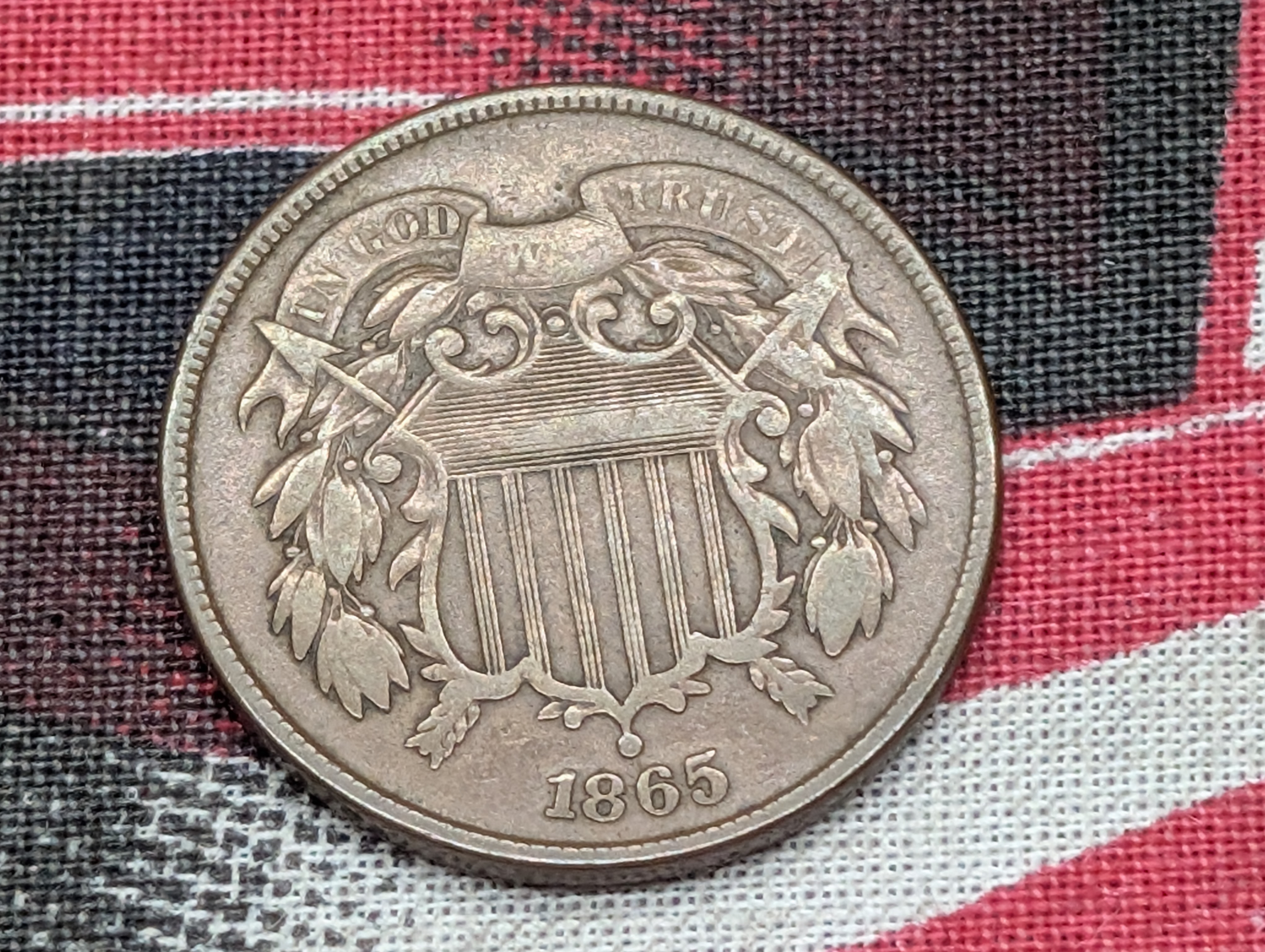1865 Two-Cent Copper Piece