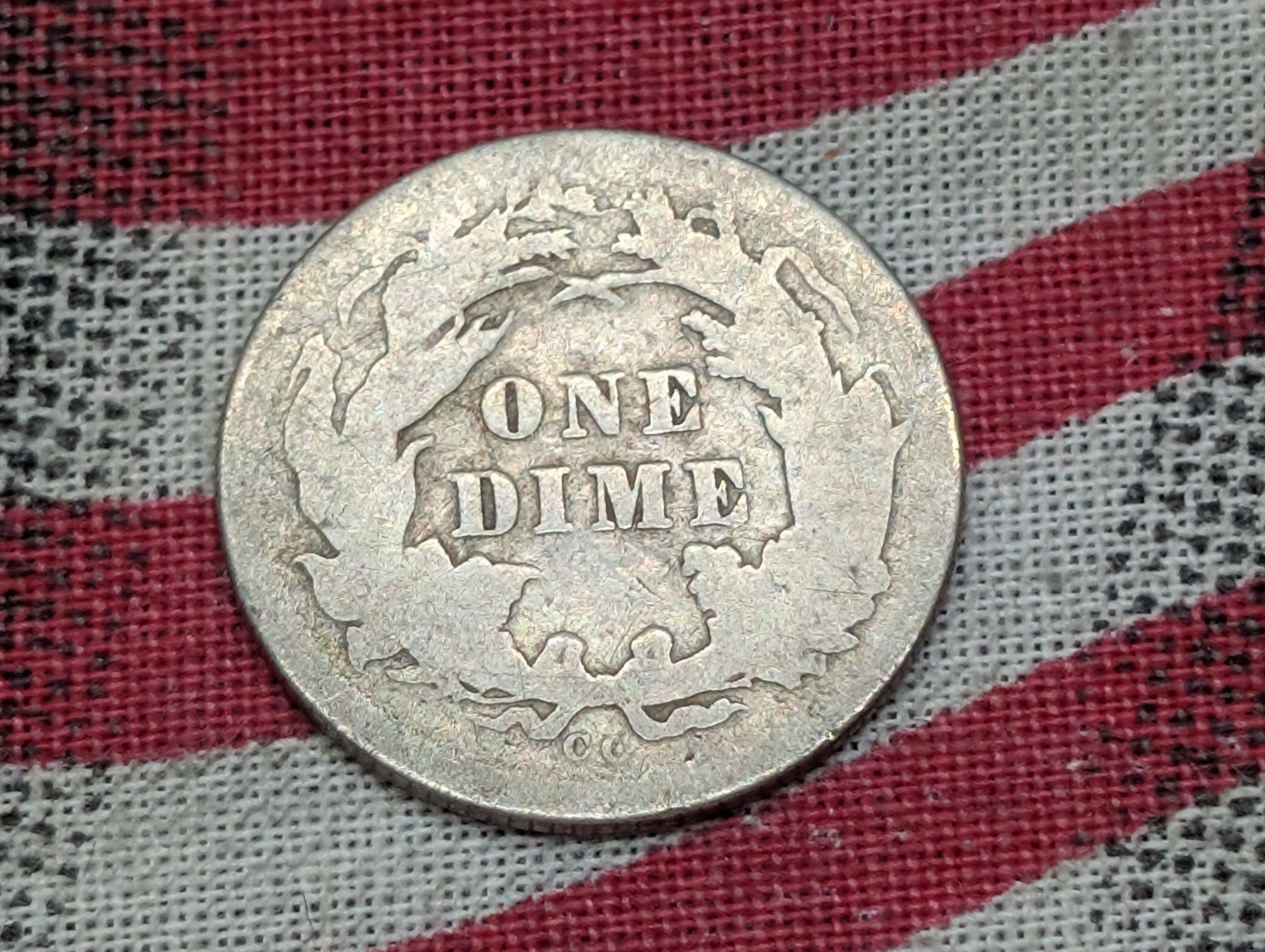 1877-CC Seated Liberty Silver Dime