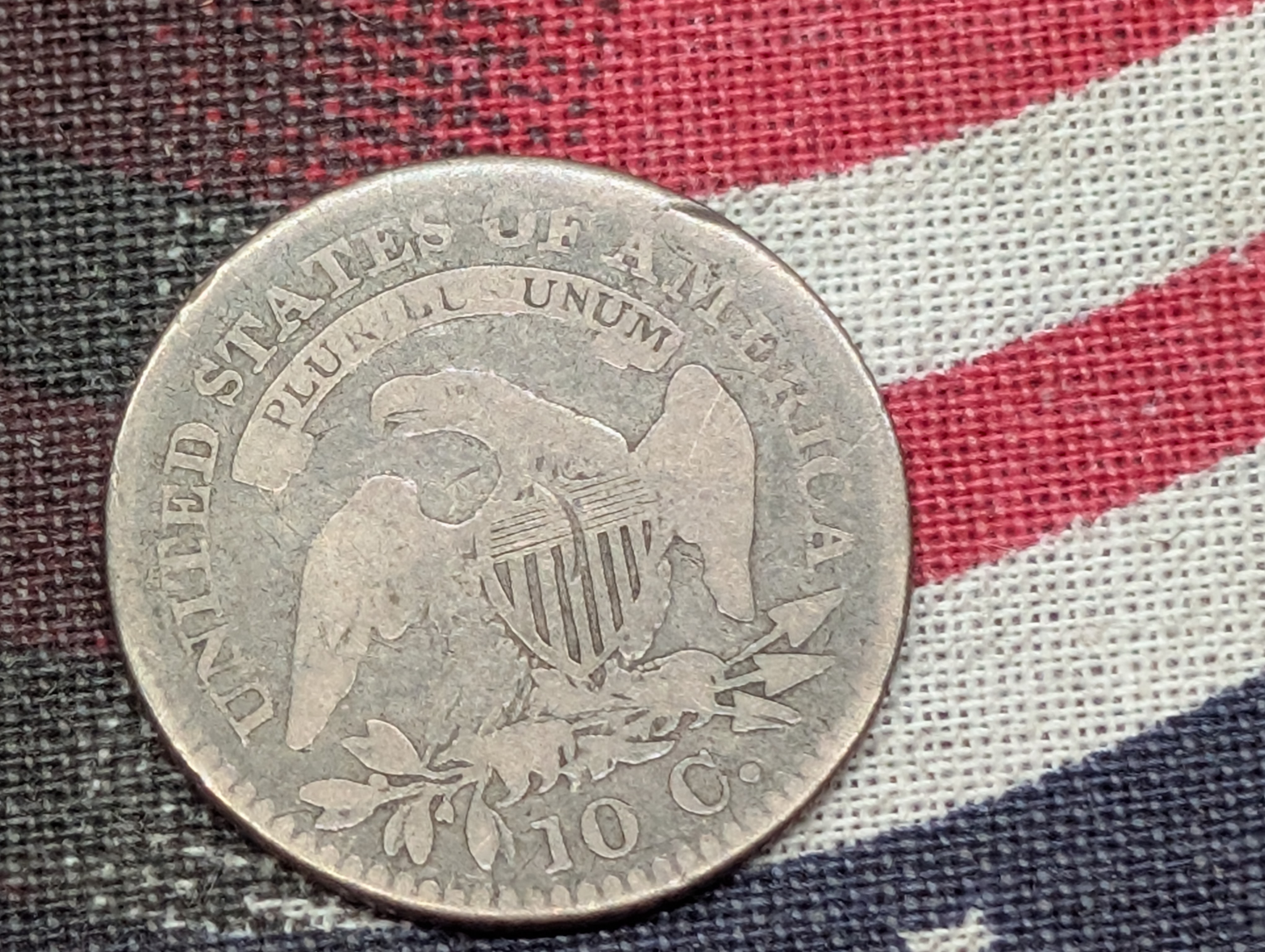 1823/2 Capped Bust Silver Dime - RARE OVER-DATE