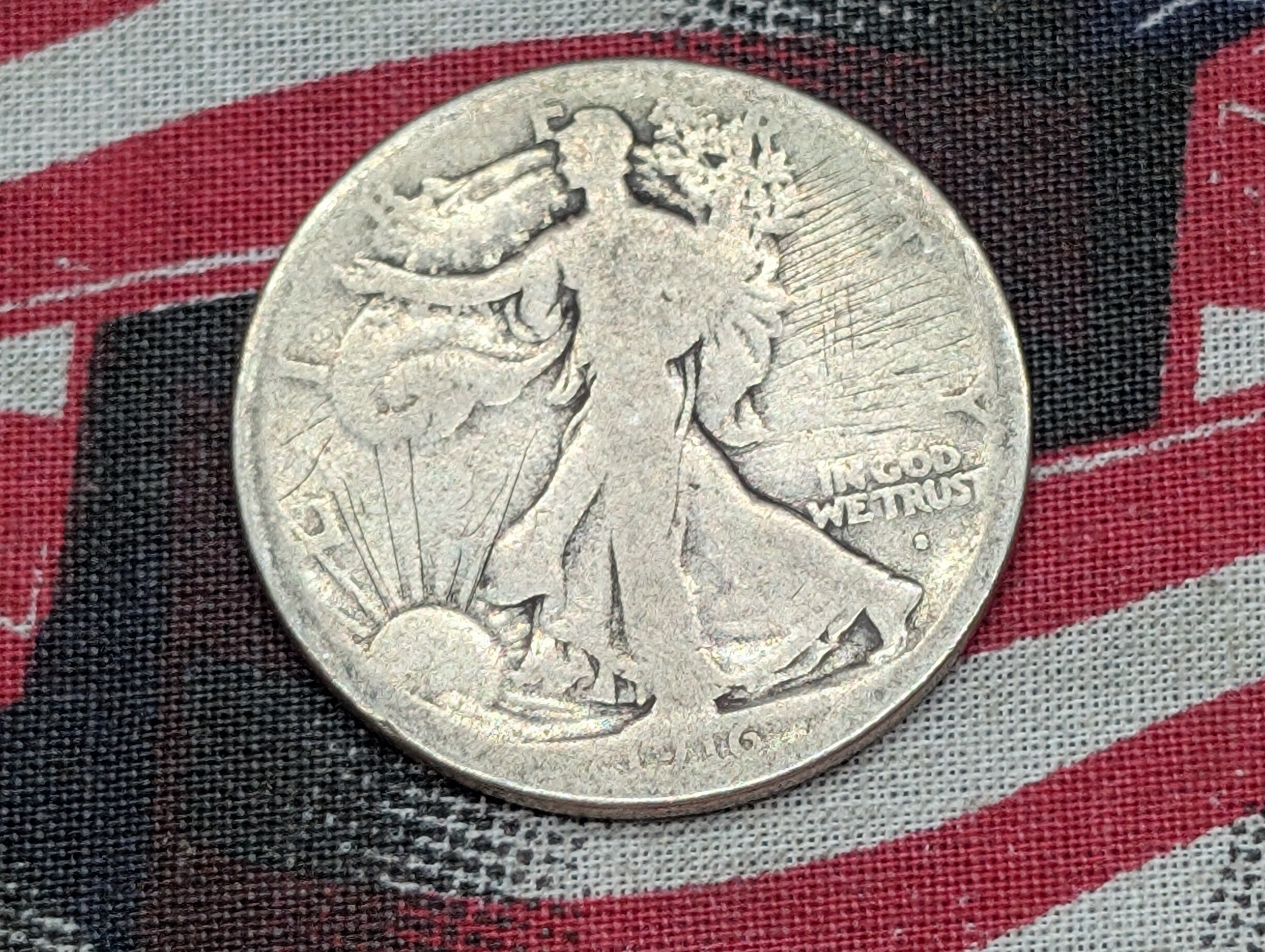 1916-S Walking Liberty 90% Silver Half-Dollar - Semi-Key Date!!