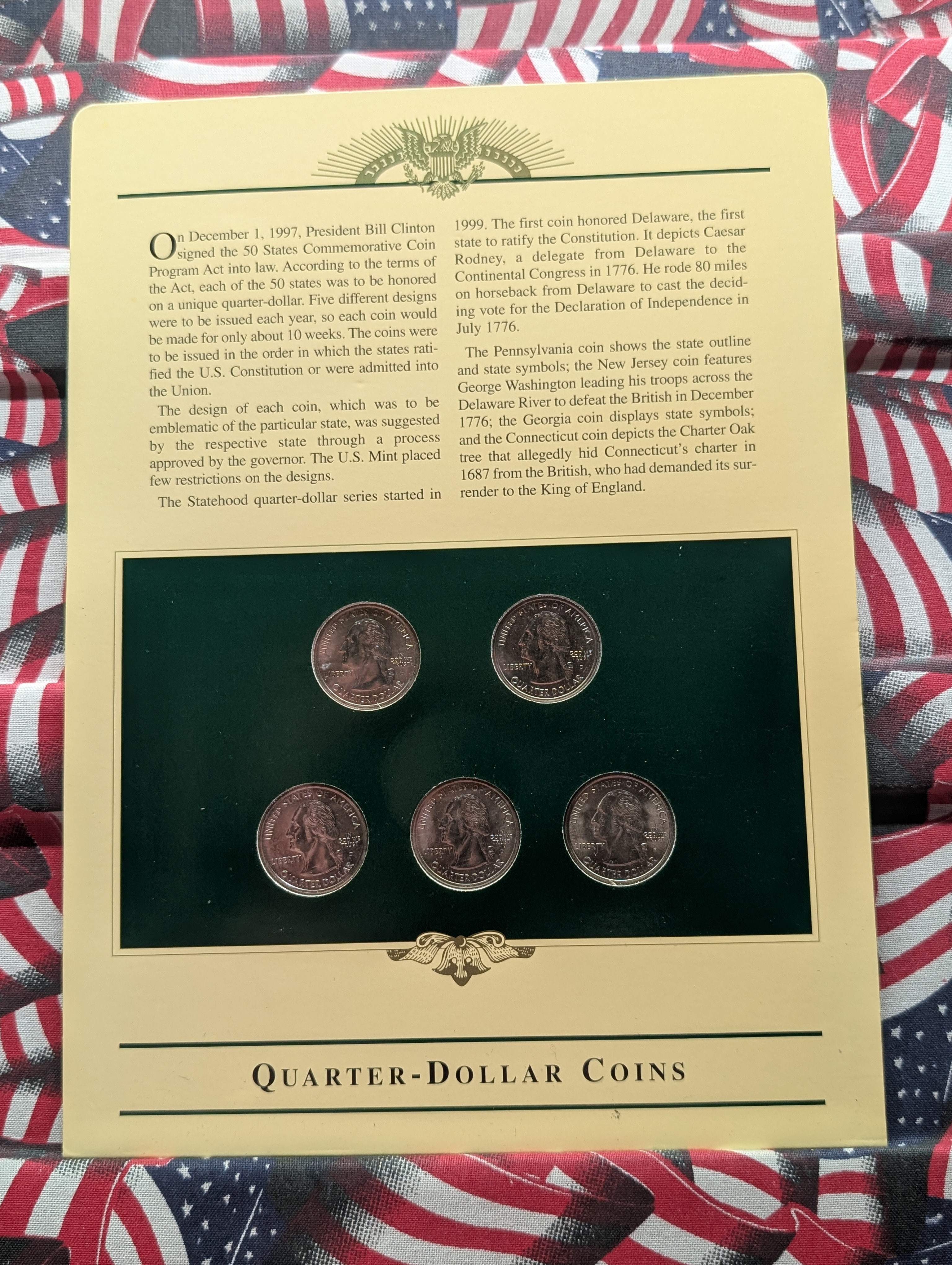 1999 United States Coins of the 20th Century Five-Coin State Quarter & Stamp Set