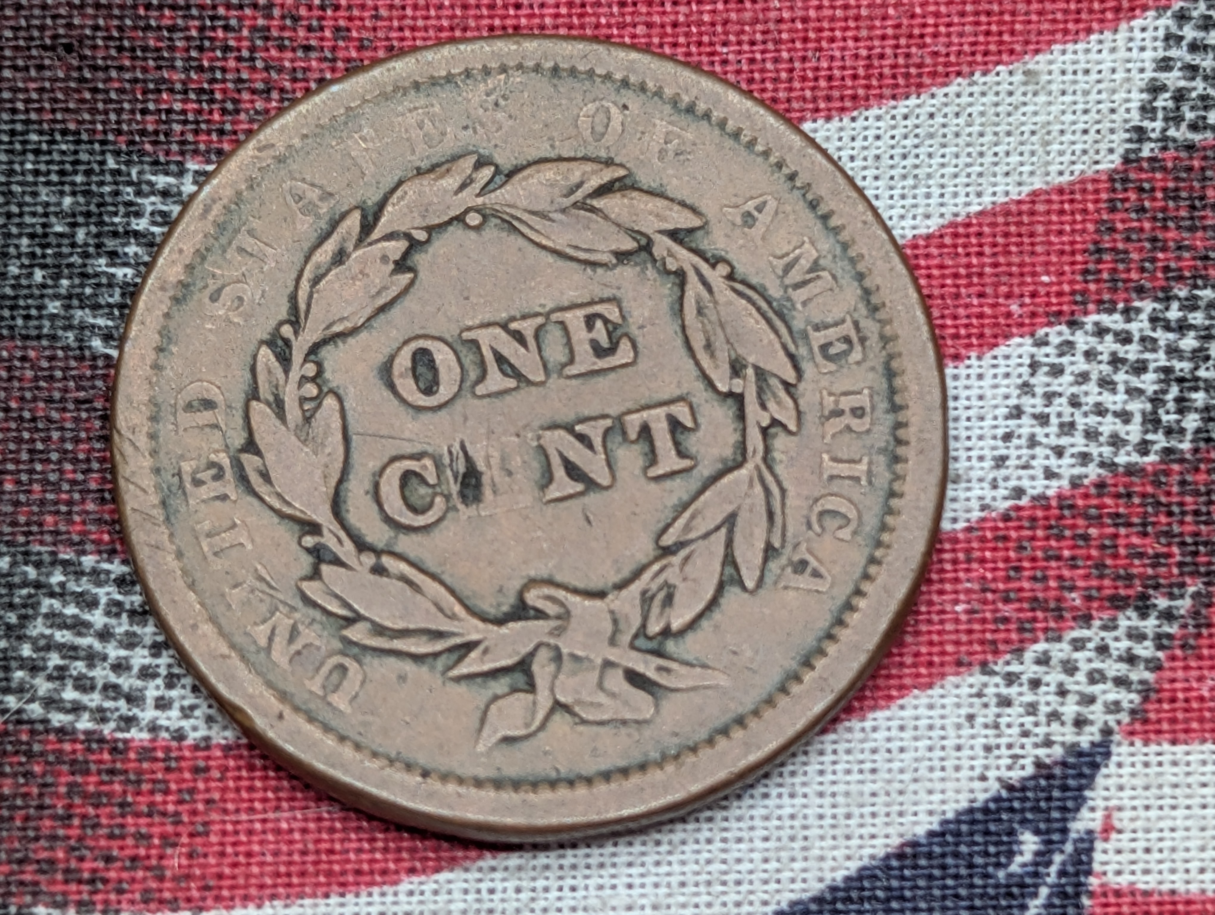 1843 Braided Hair Large Cent