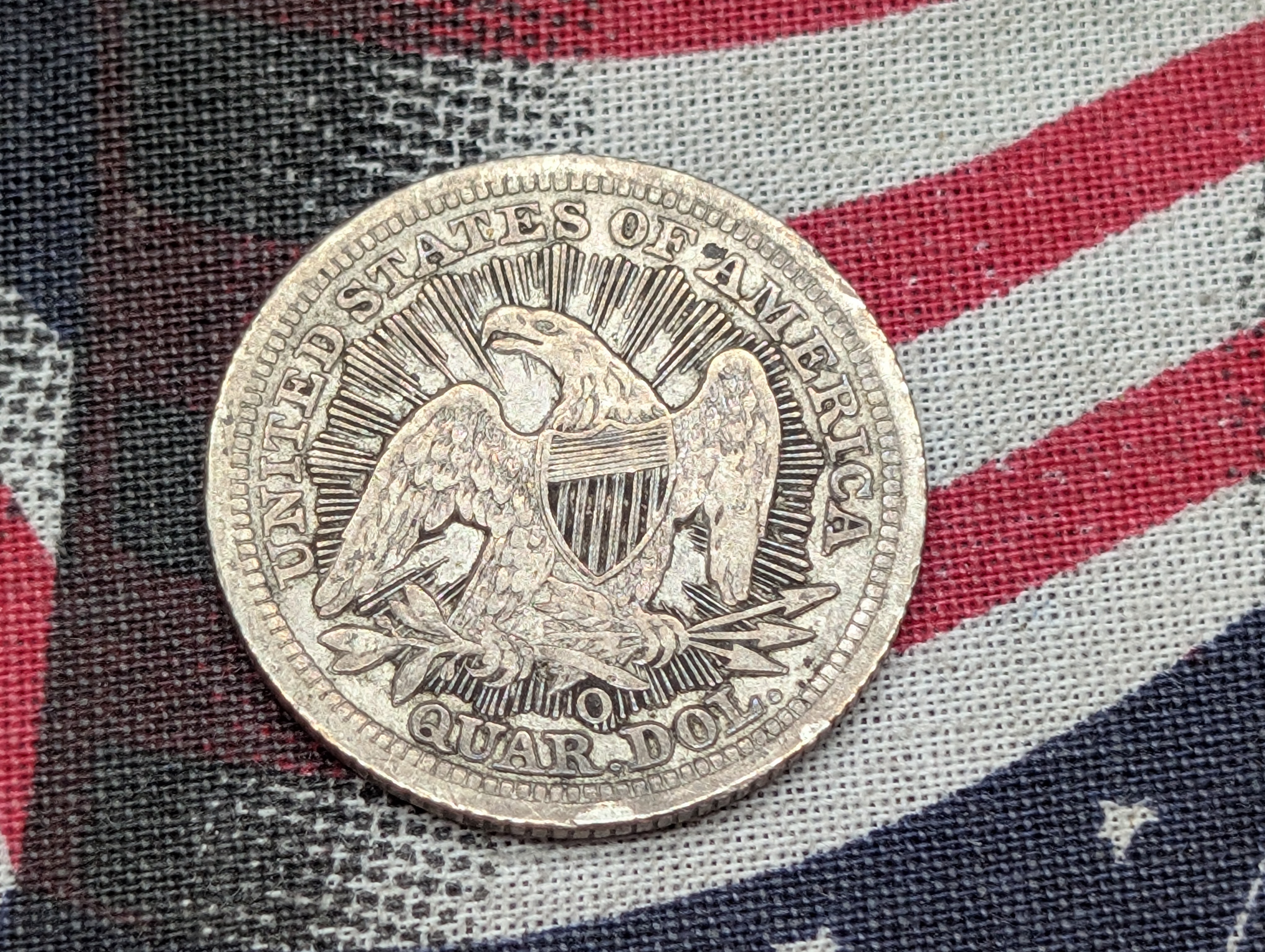 1853-O Seated Liberty 90% Silver Quarter