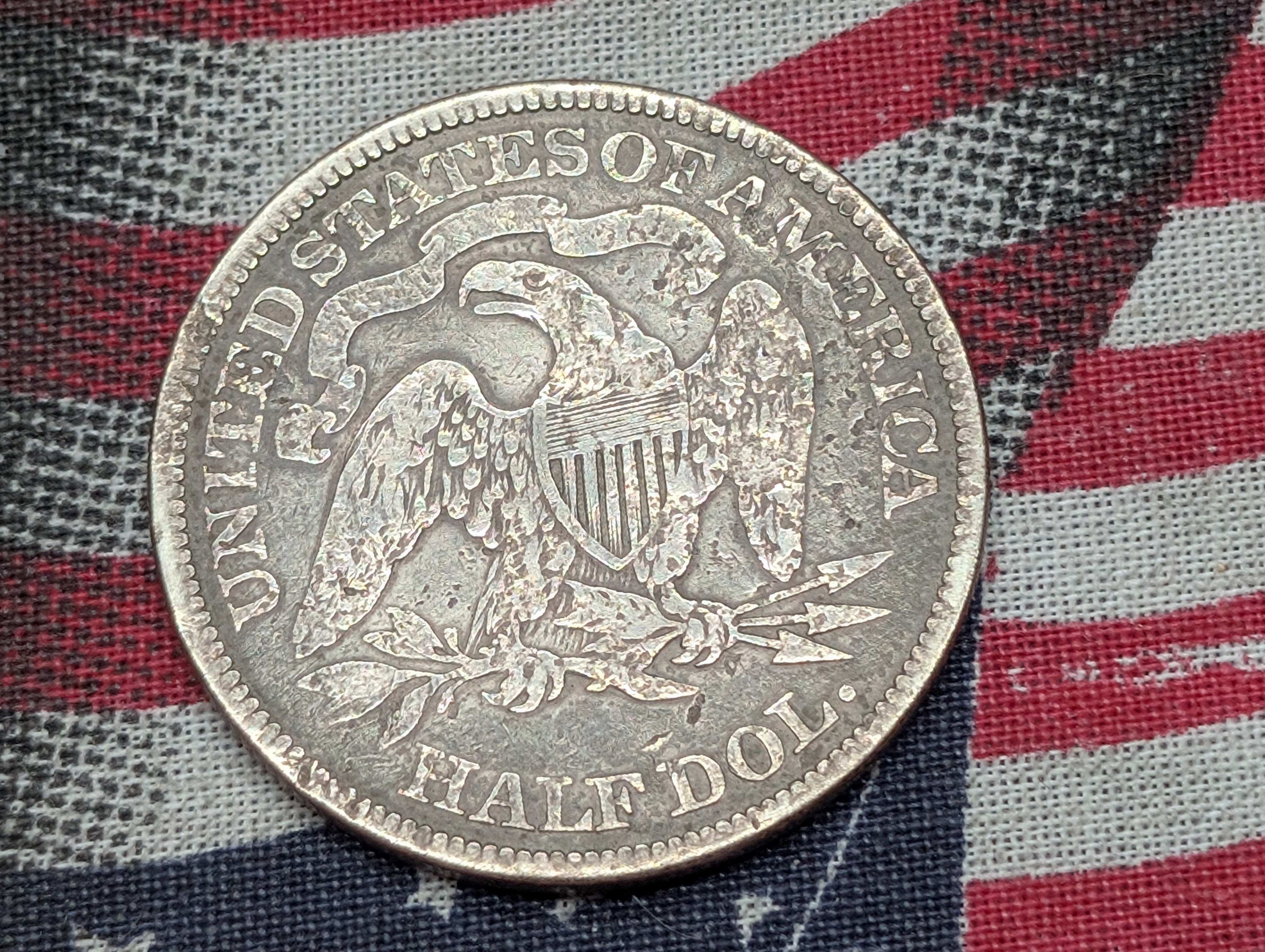 1875 Seated Liberty 90% Silver Half-Dollar
