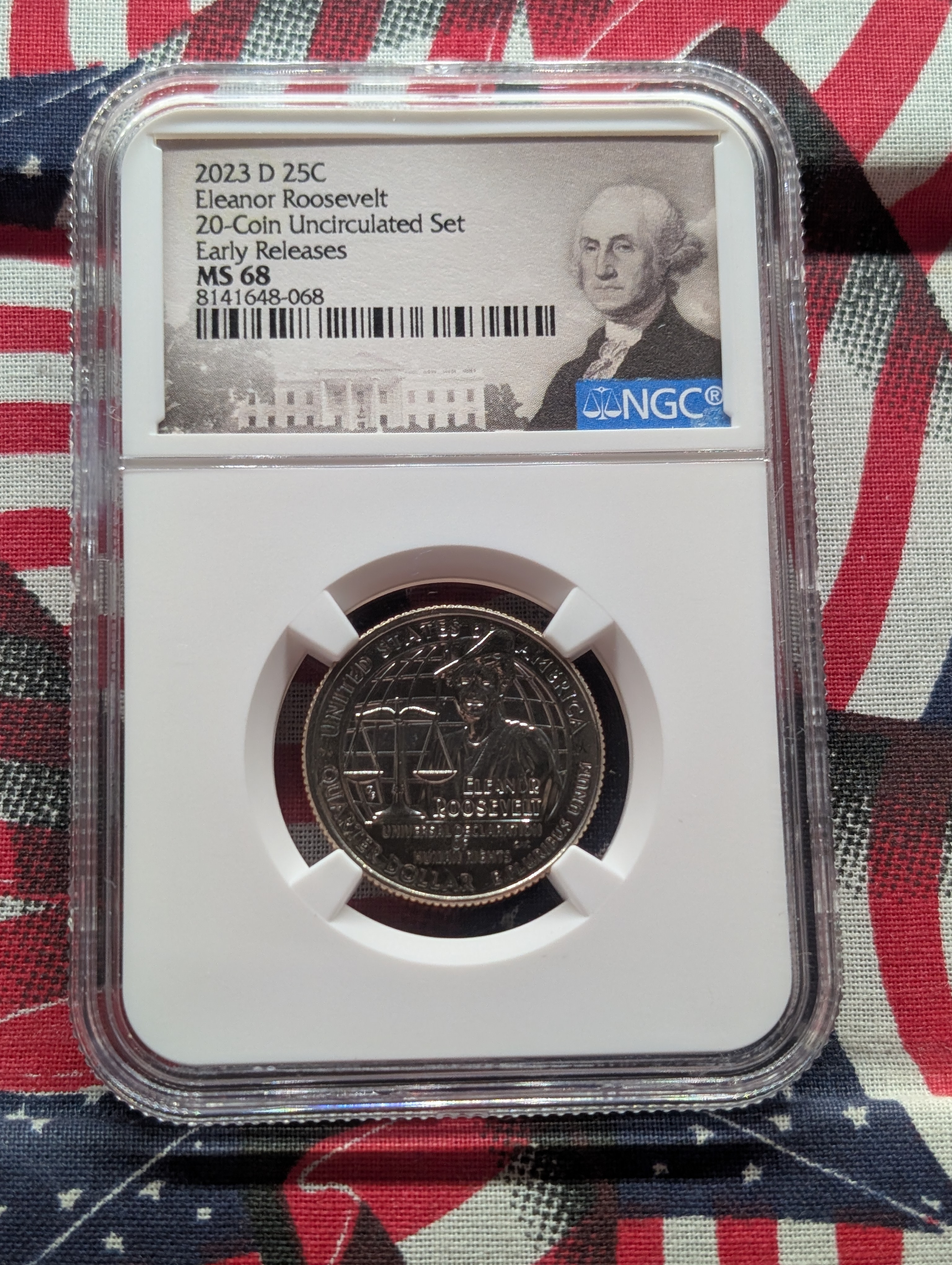 2023-D Eleanor Roosevelt Quarter - NGC MS68 - Early Release