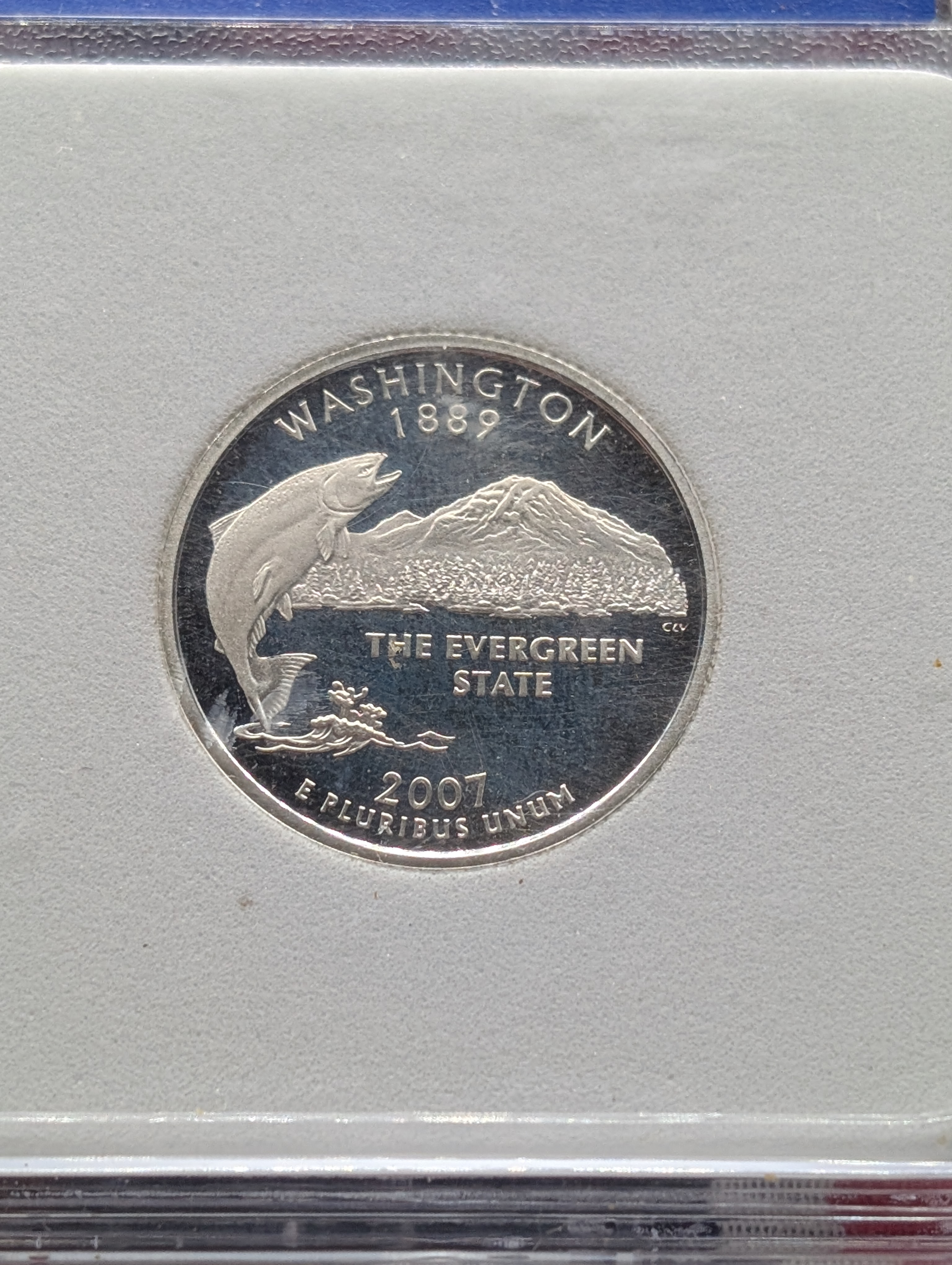 2007-S PROOF SILVER State Quarter - IGC PR-70 DCAM - Washington