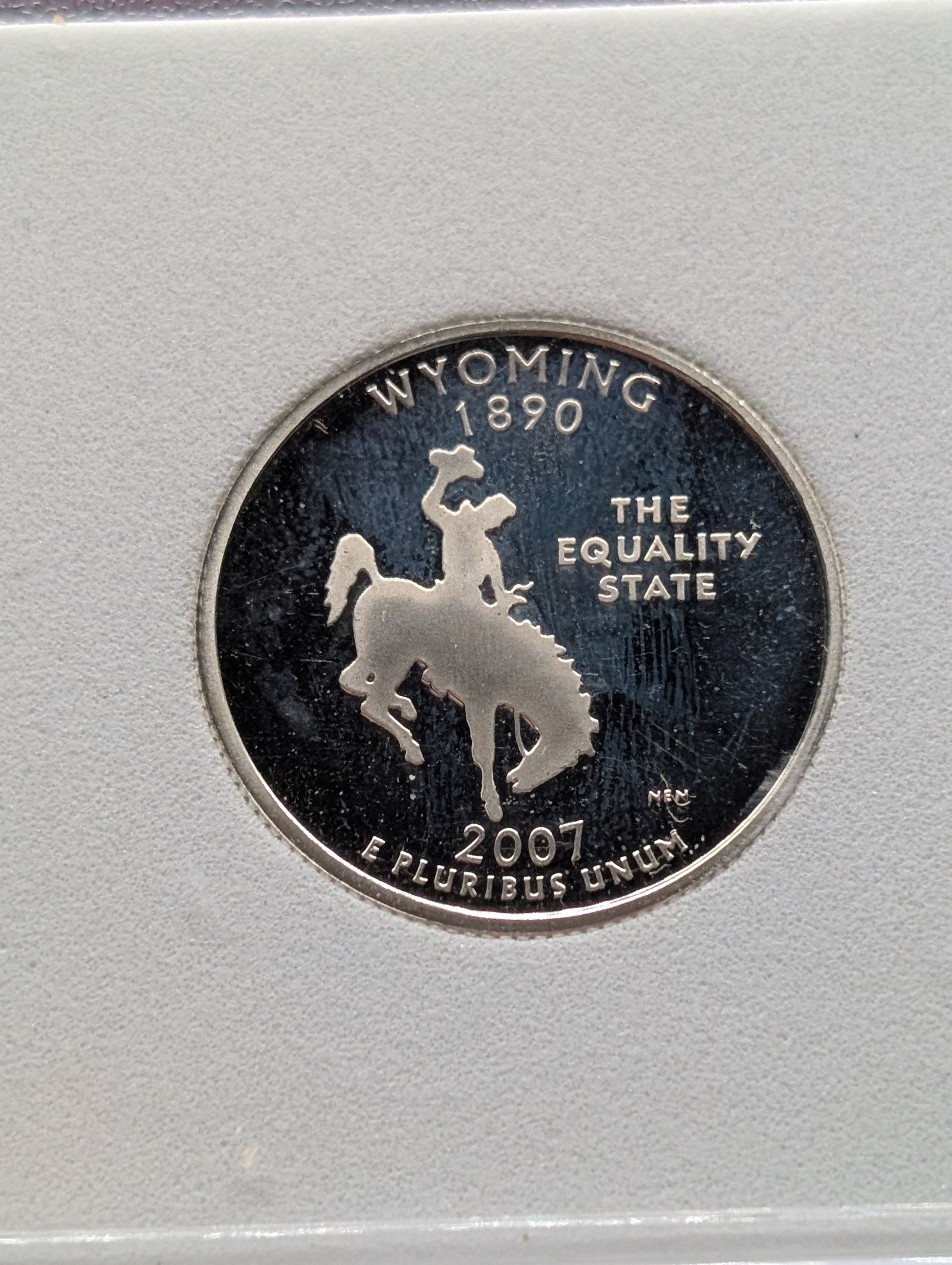 2007-S PROOF SILVER State Quarter - IGC PR-70 DCAM - Wyoming