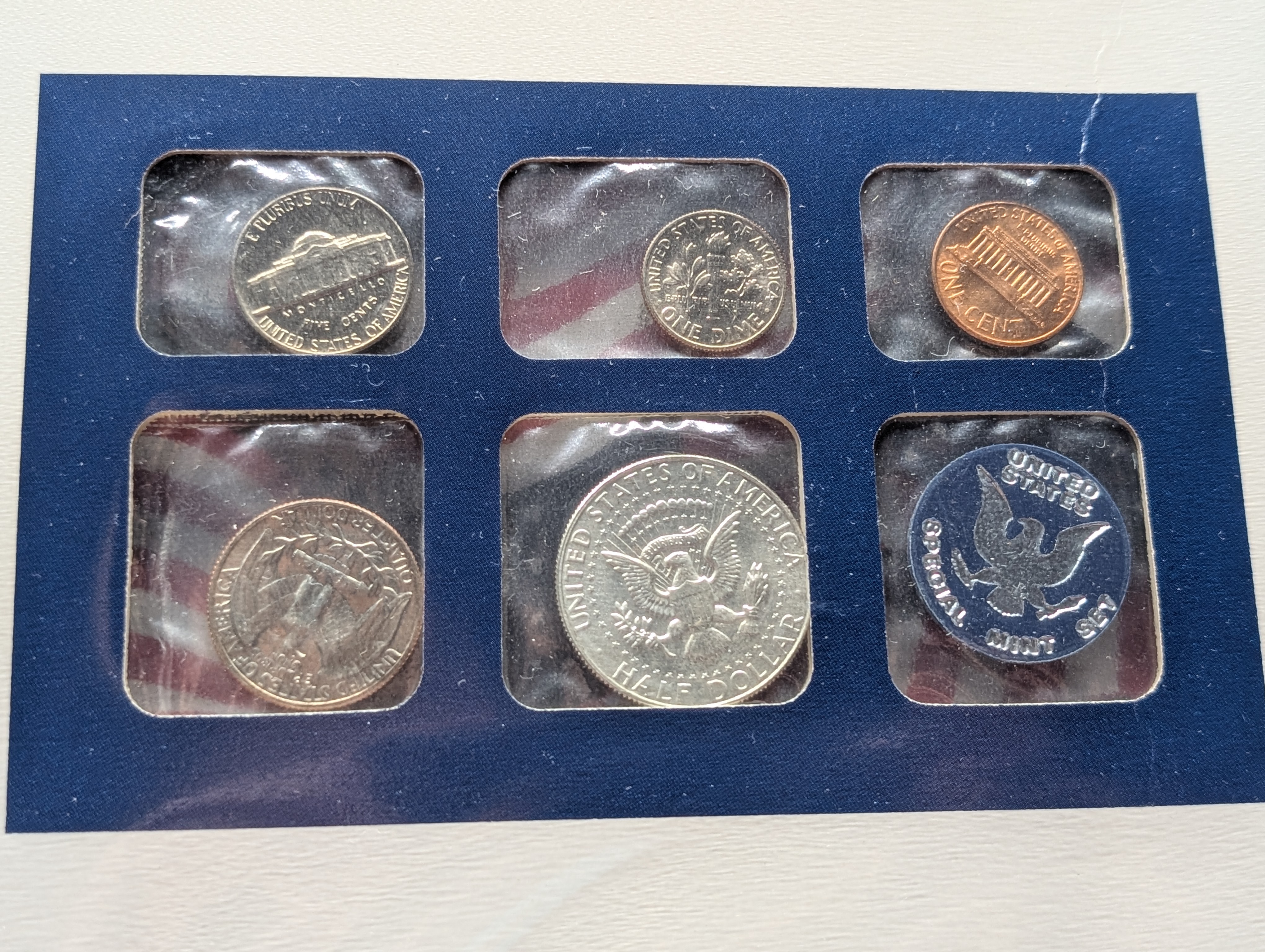 1965-P Unc. Special Mint Set w/ Historic Stamps - Includes 40% Silver Kennedy Half Dollar