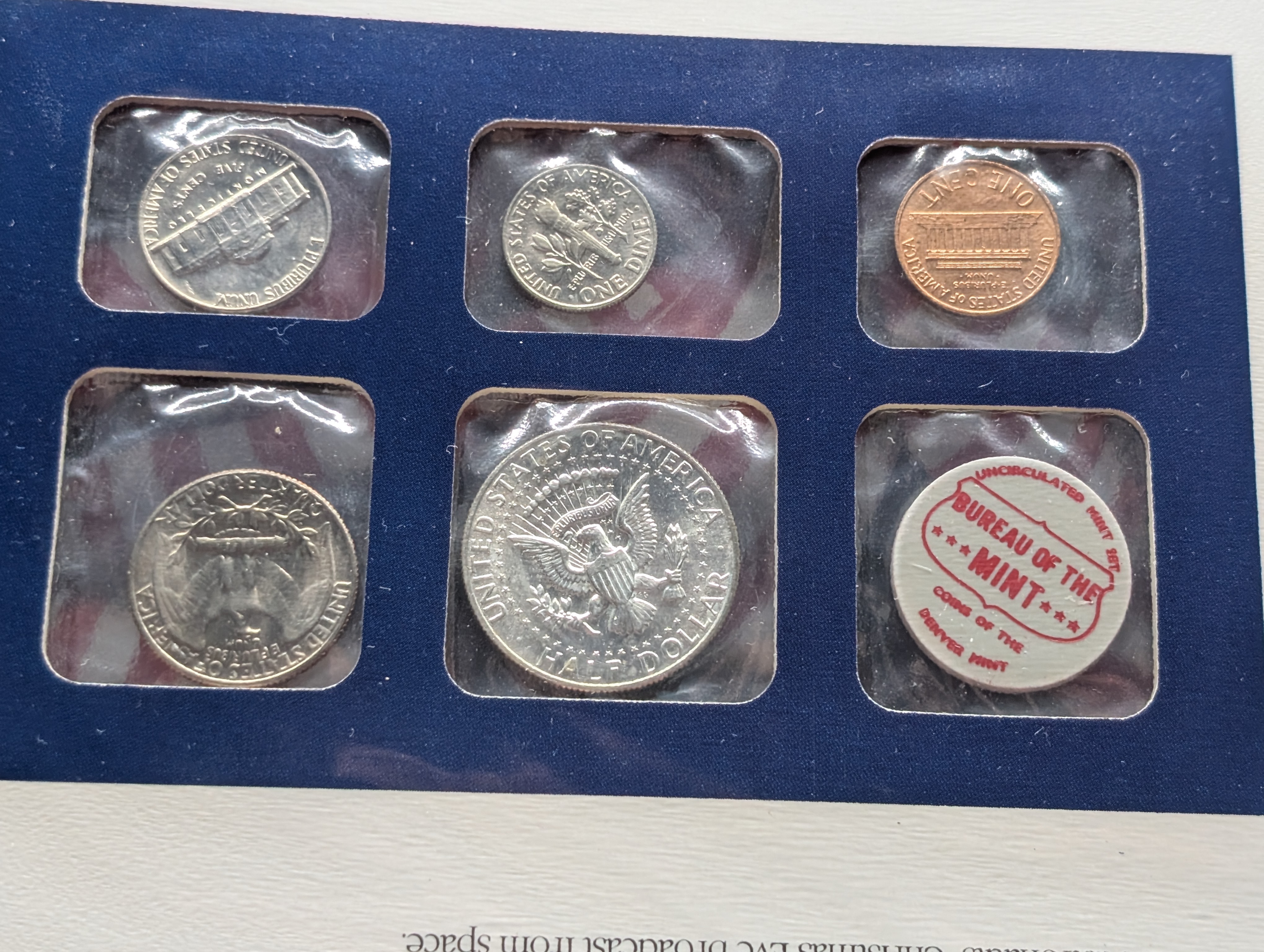 1968-P&D U.S. Mint Uncirculated Set and "S" Mint Mark Cent w/ Historic Stamps - Includes 40% Silver Kennedy Half Dollar