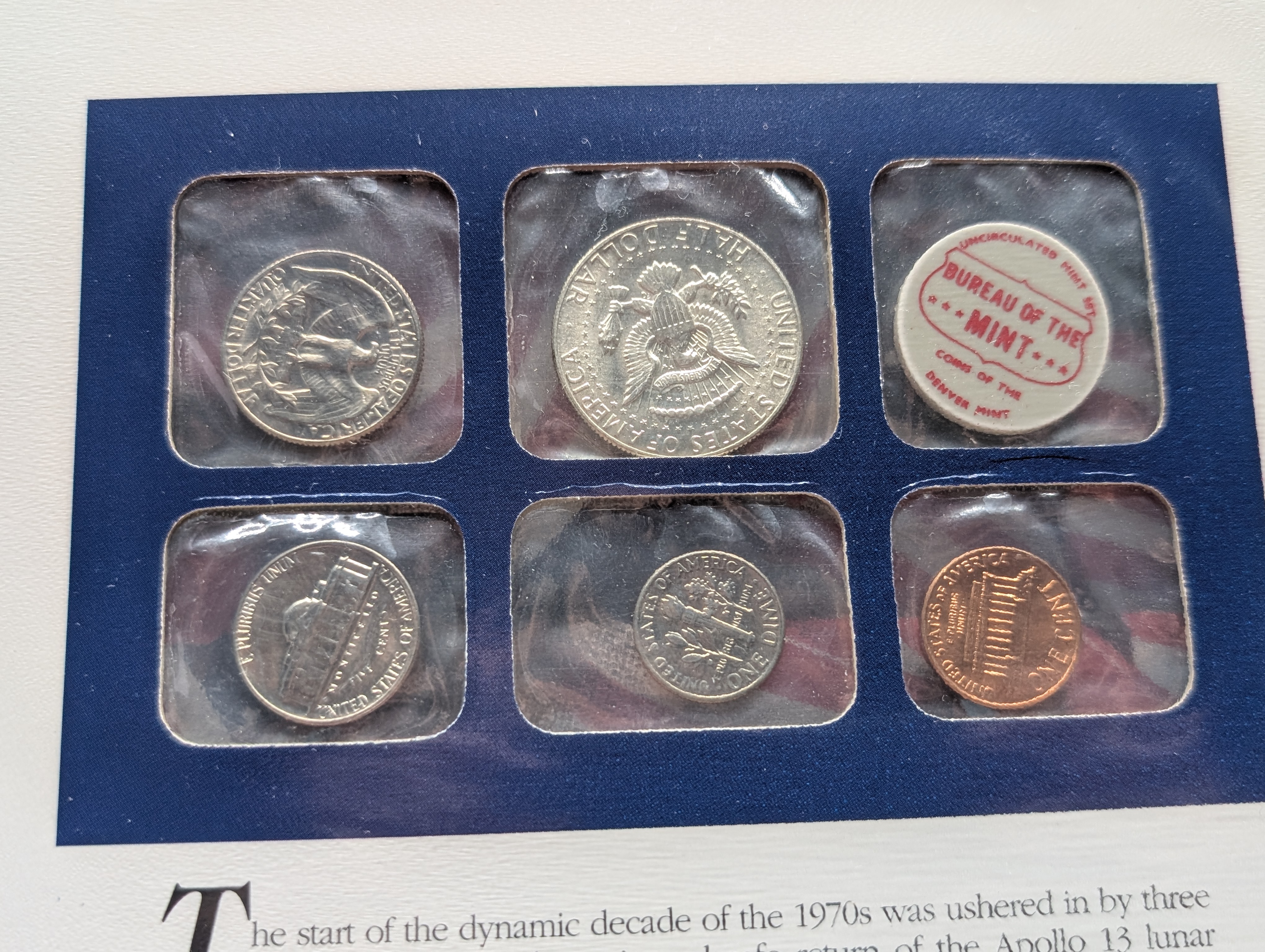 1970-P&D U.S. Mint Uncirculated Set and "S" Mint Mark Cent w/ Historic Stamps - Includes 40% Silver Kennedy Half Dollar