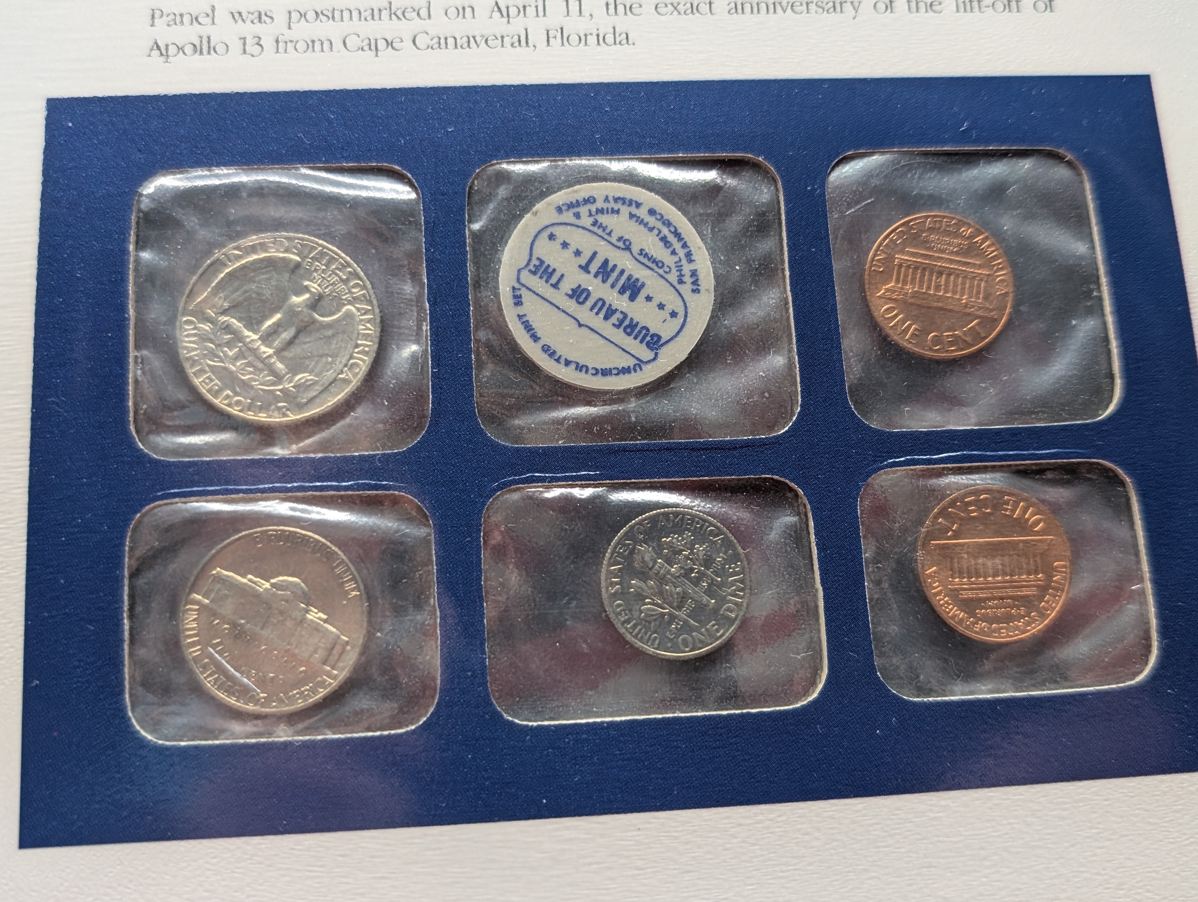 1970-P&D U.S. Mint Uncirculated Set and "S" Mint Mark Cent w/ Historic Stamps - Includes 40% Silver Kennedy Half Dollar