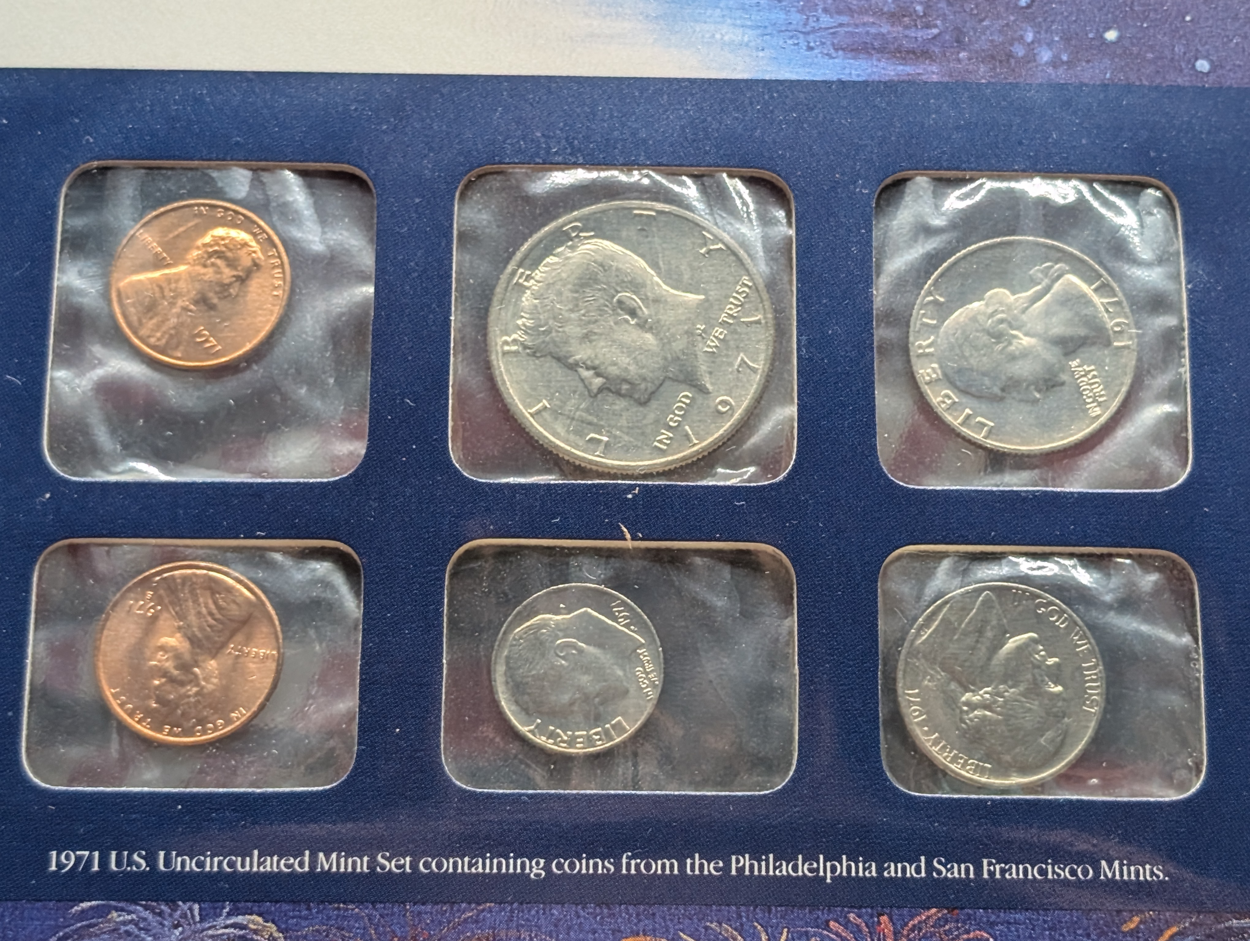 1971-P&D U.S. Mint Uncirculated Set and "S" Mint Mark Cent w/ Historic Stamps