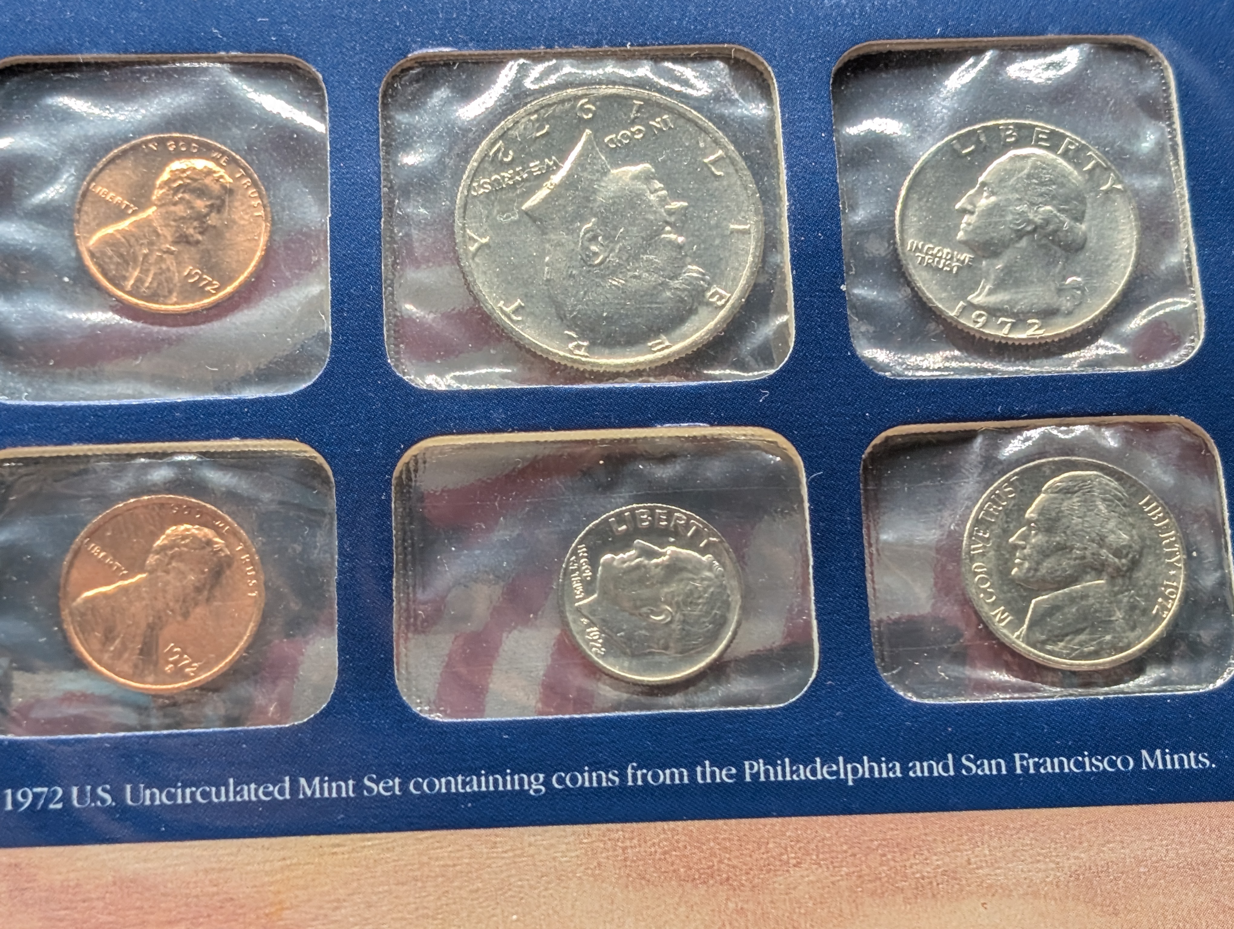 1972-P&D U.S. Mint Uncirculated Set and "S" Mint Mark Cent w/ Historic Stamps