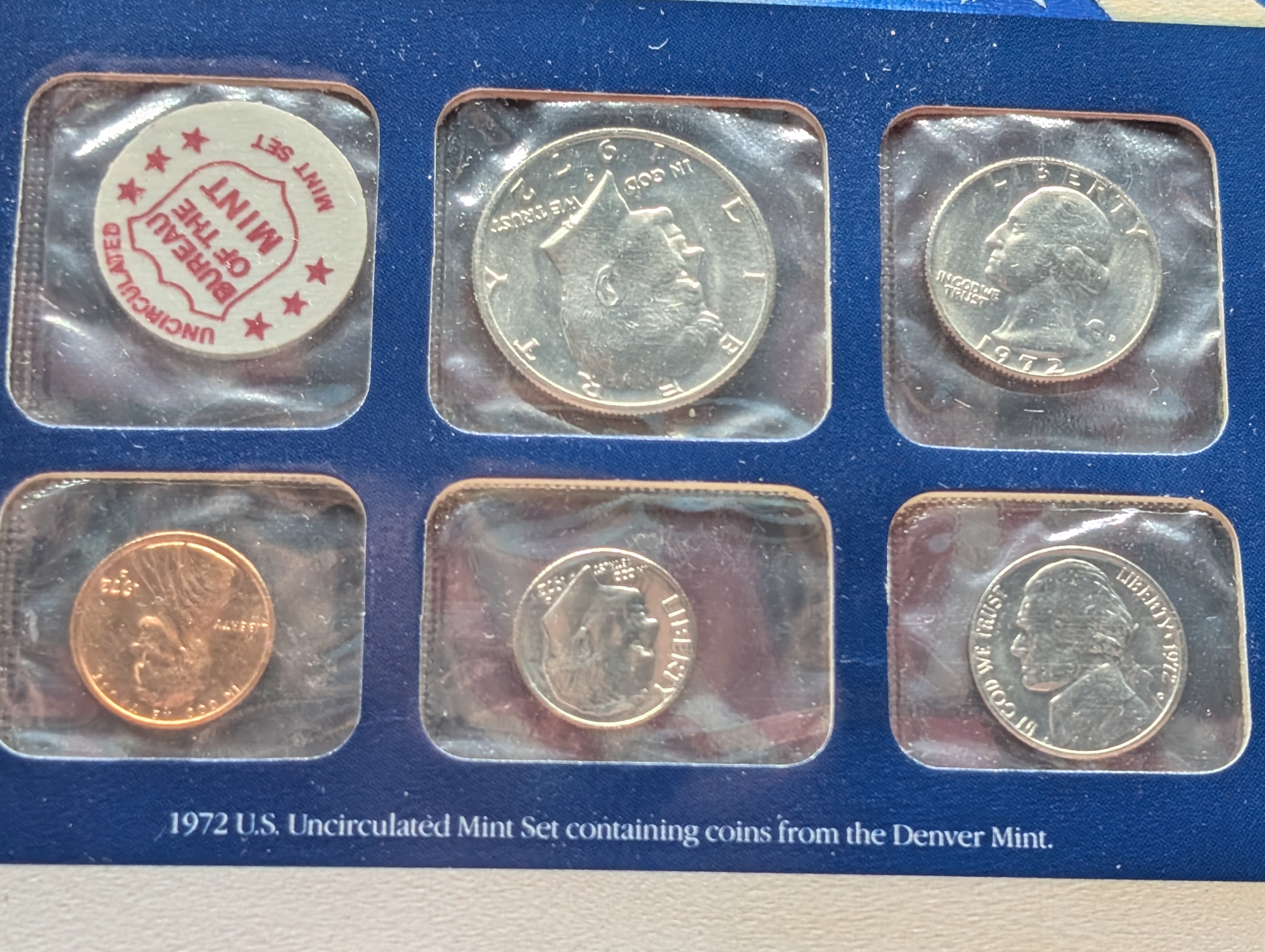 1972-P&D U.S. Mint Uncirculated Set and "S" Mint Mark Cent w/ Historic Stamps