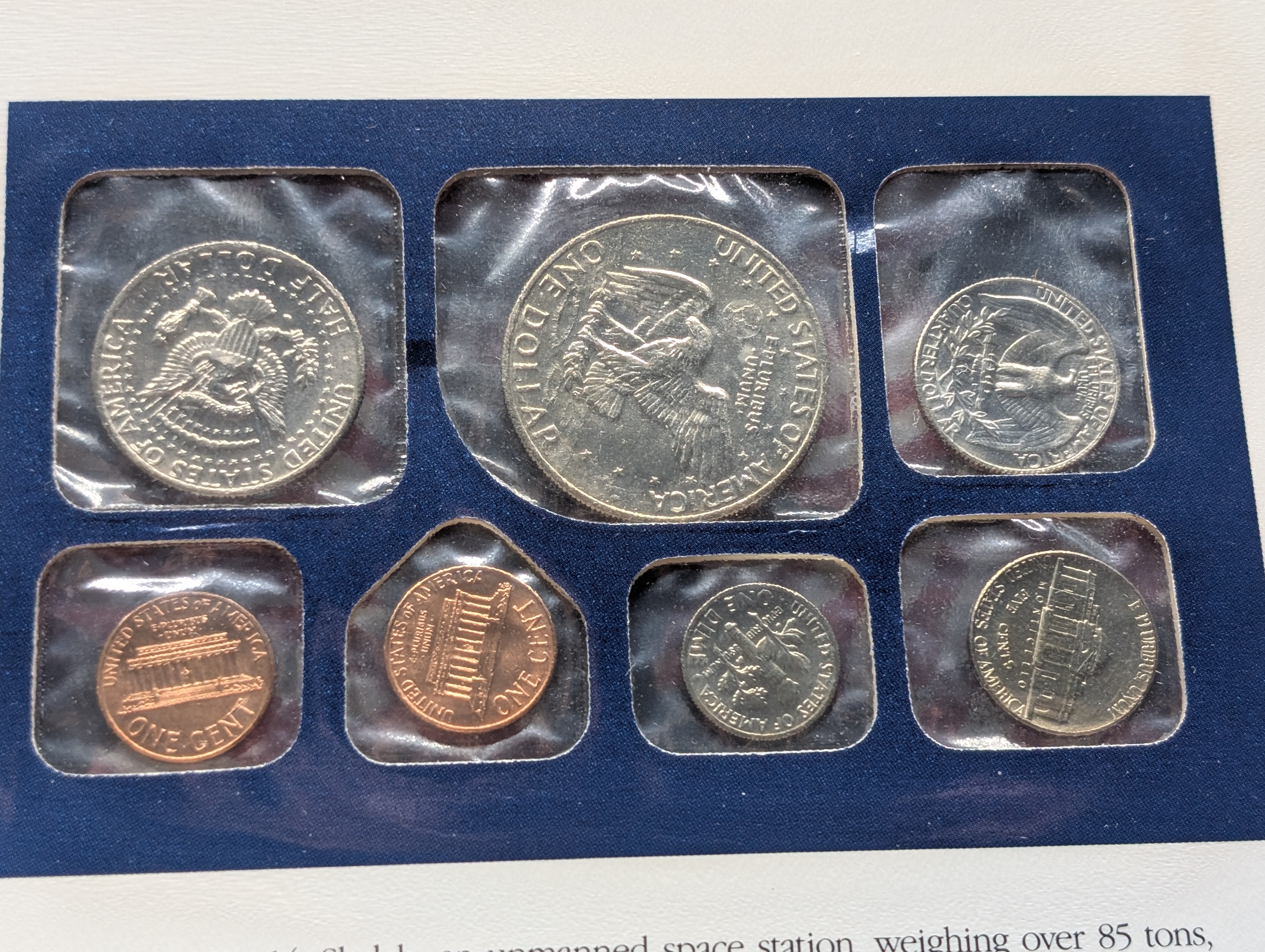 1973-P&D U.S. Mint Uncirculated Set and "S" Mint Mark Cent w/ Historic Stamps