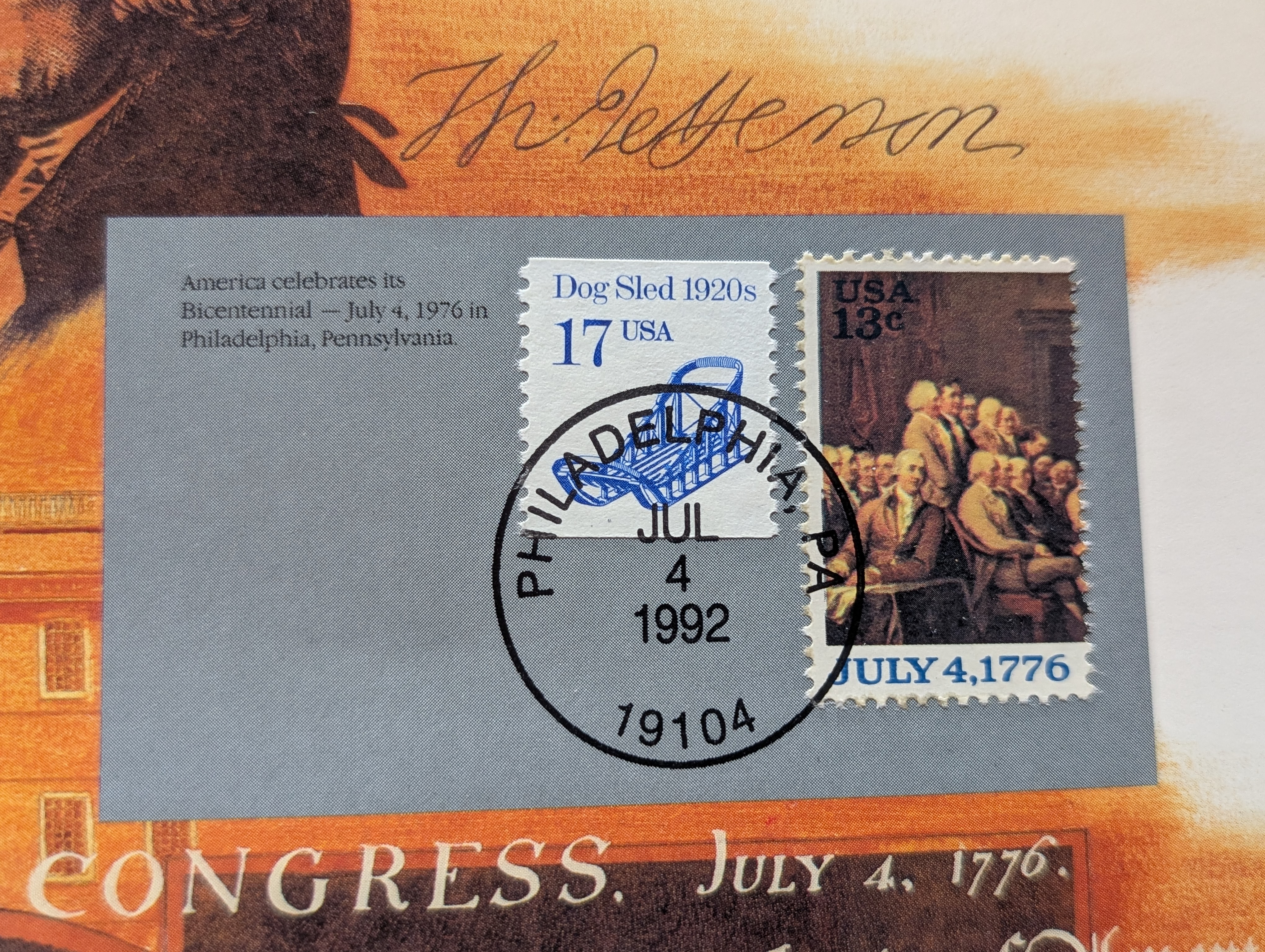 1976-P&D U.S. Mint Uncirculated Set w/ Historic Stamps and a 1976-S Unc. 3- Silver Coin Set w/ Historical Stamp