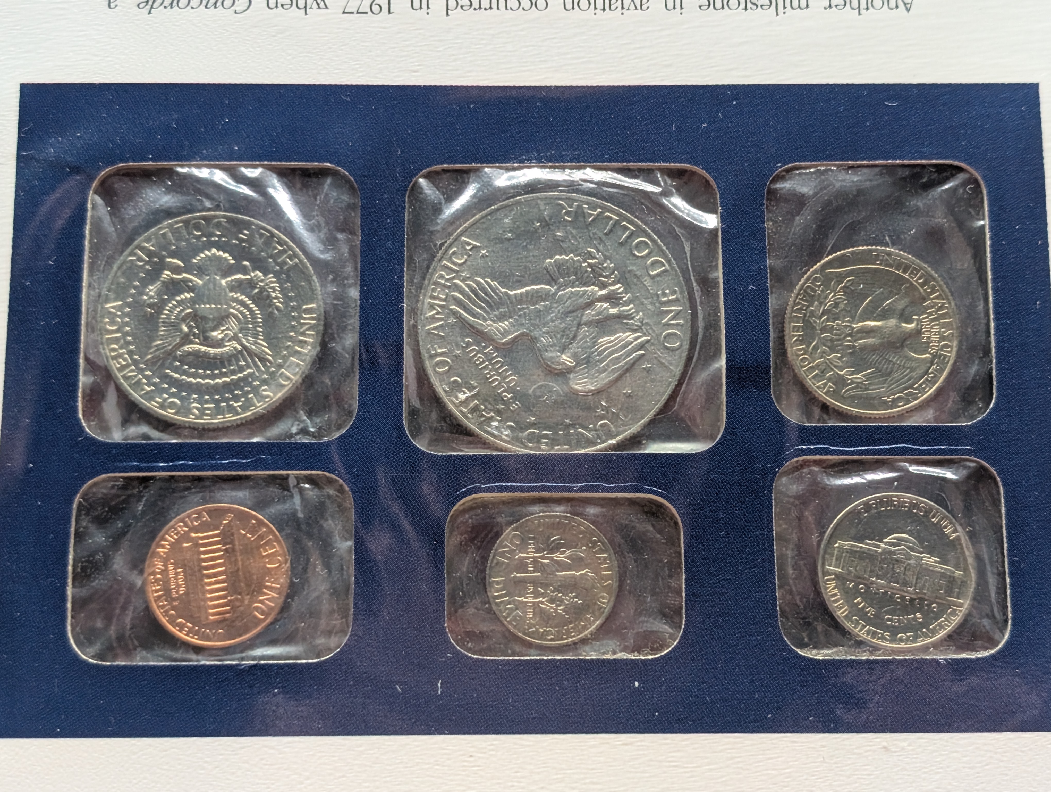 1977-P&D U.S. Mint Uncirculated Set w/ Historic Stamps