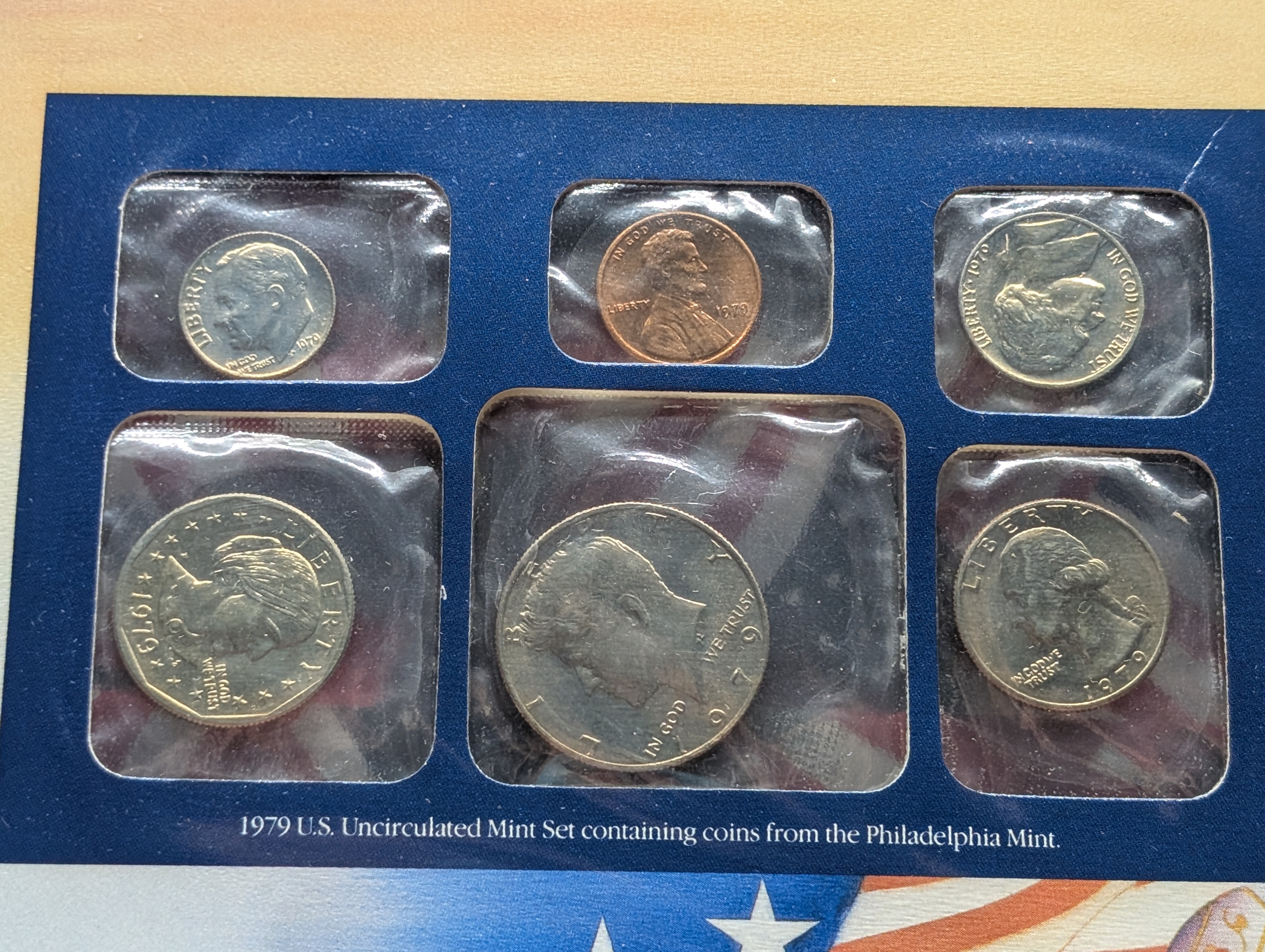 1979-P&D U.S. Mint Uncirculated Set w/ Historic Stamps