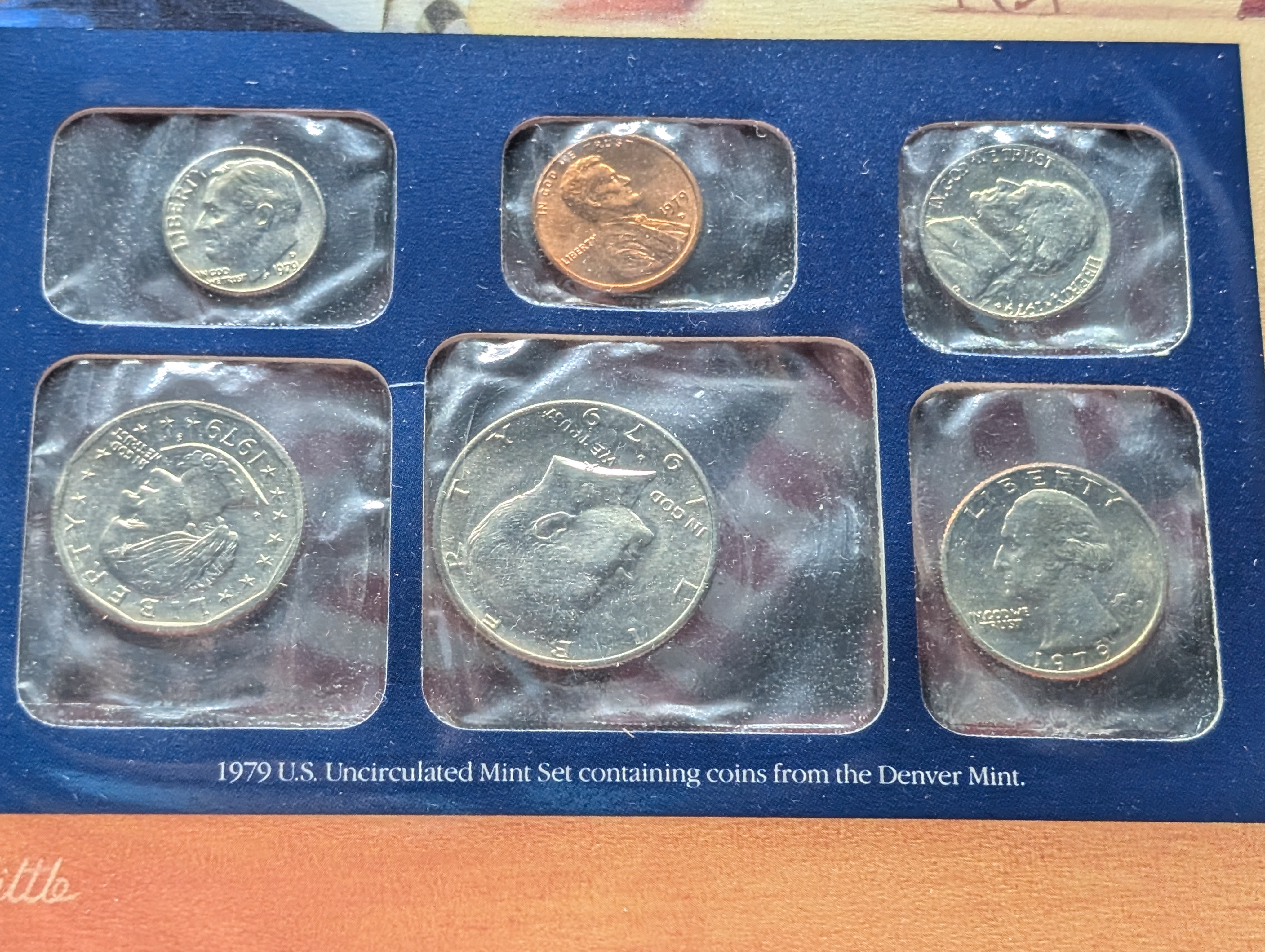 1979-P&D U.S. Mint Uncirculated Set w/ Historic Stamps