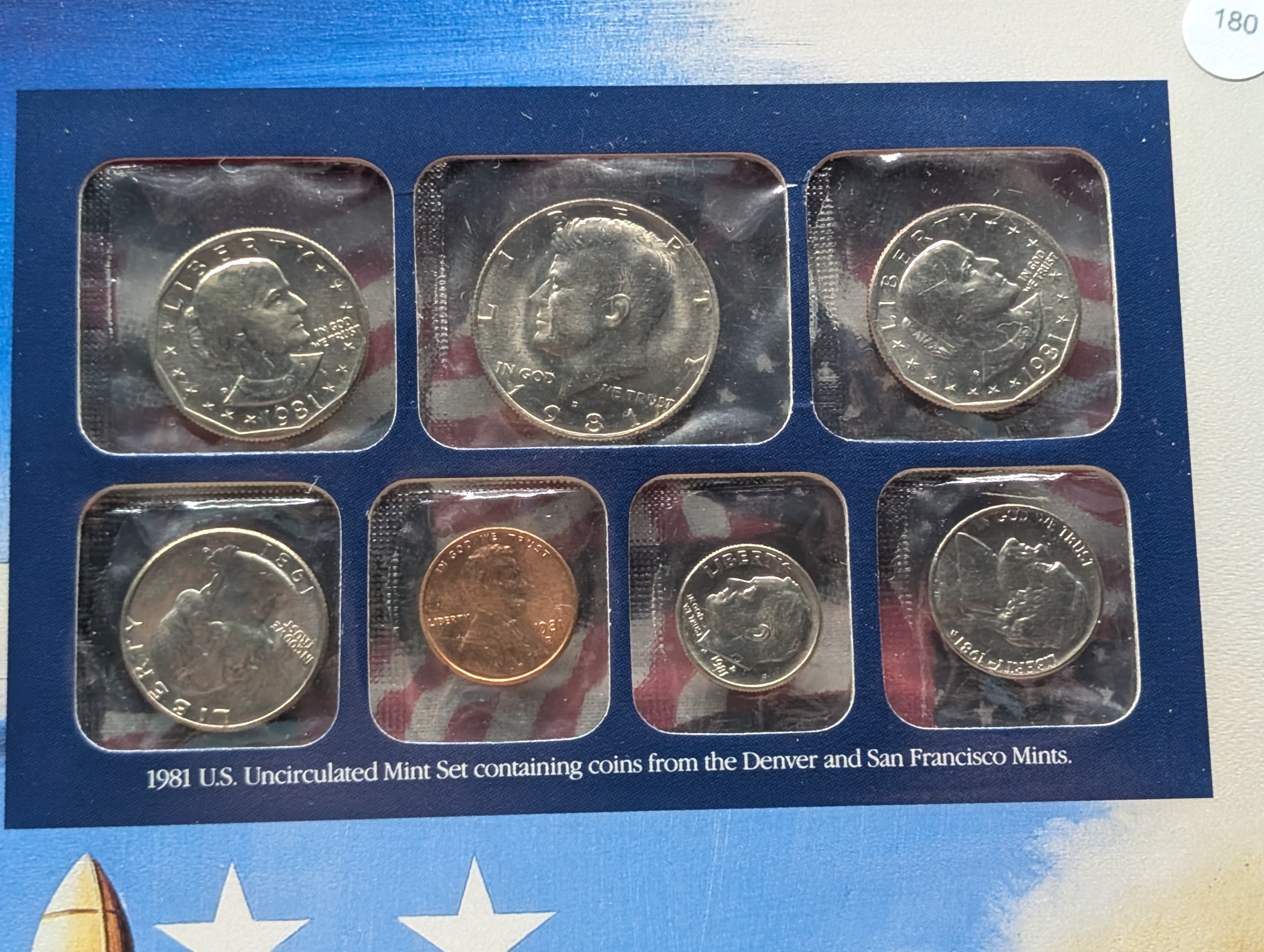 1981-P&D U.S. Mint Uncirculated Set w/ Historic Stamps and P,D & S Susan B. Anthony Dollars