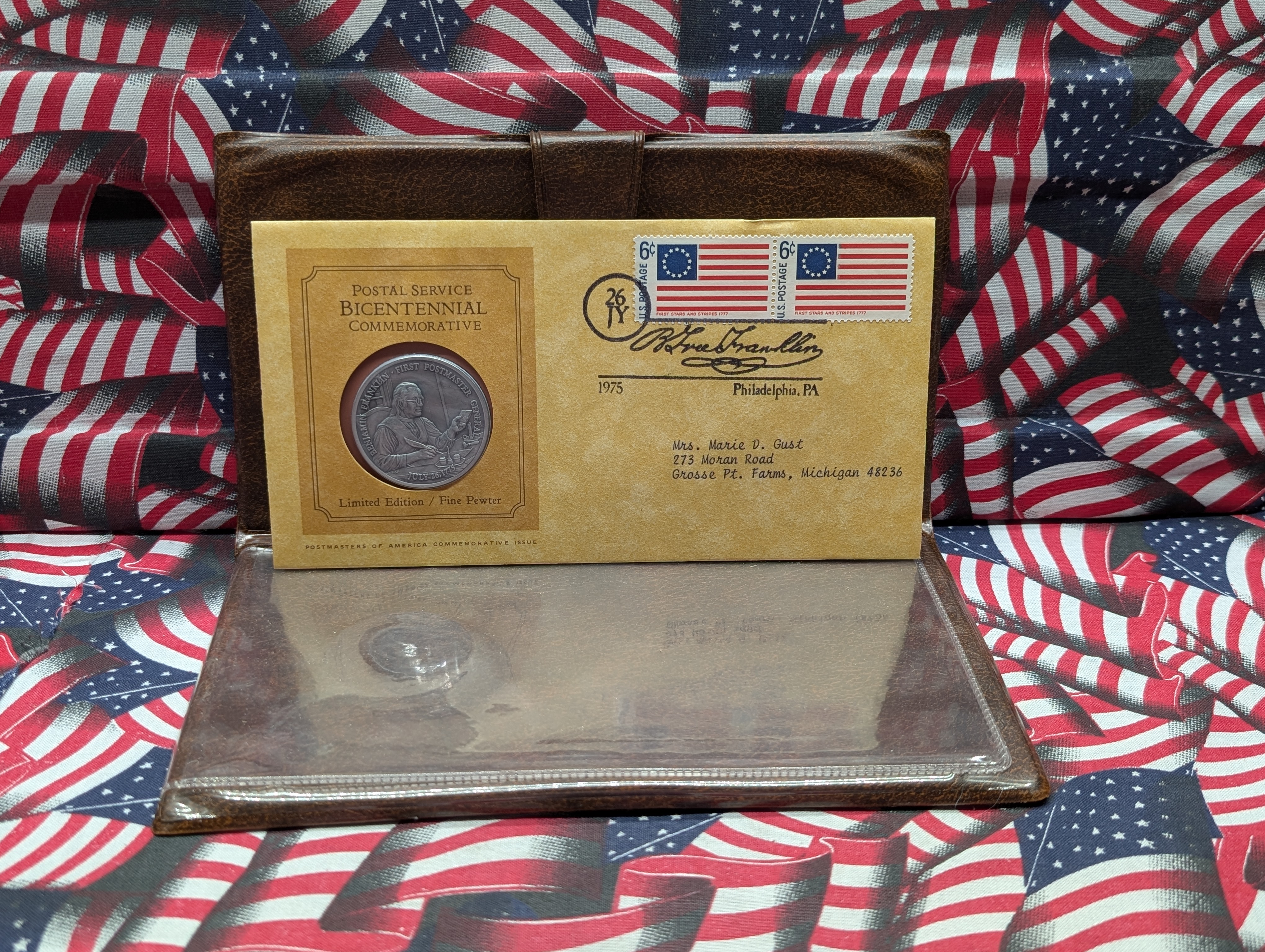 Postal Service Bicentennial Limited Edition Commemorative Pewter Medal