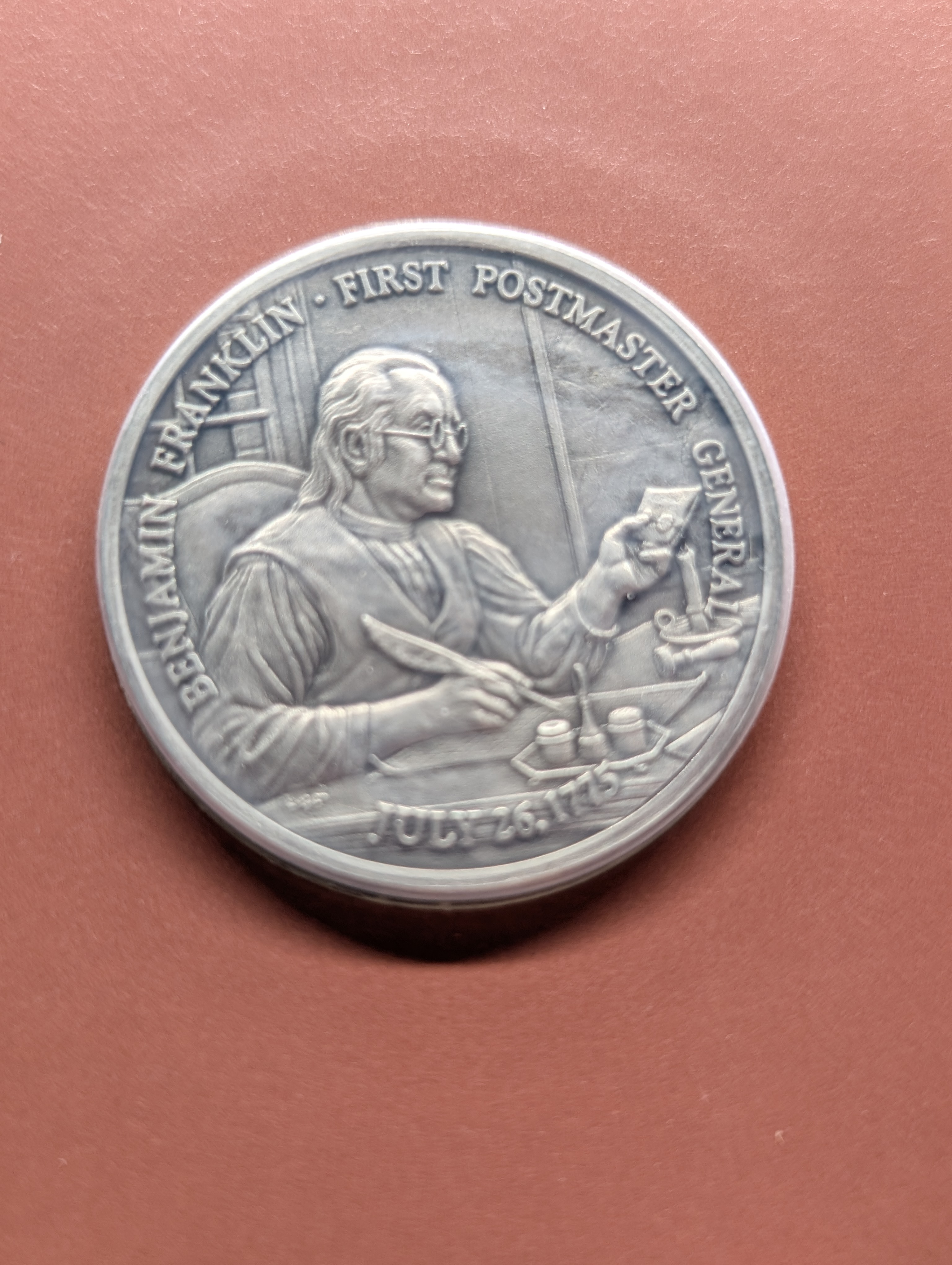 Postal Service Bicentennial Limited Edition Commemorative Pewter Medal